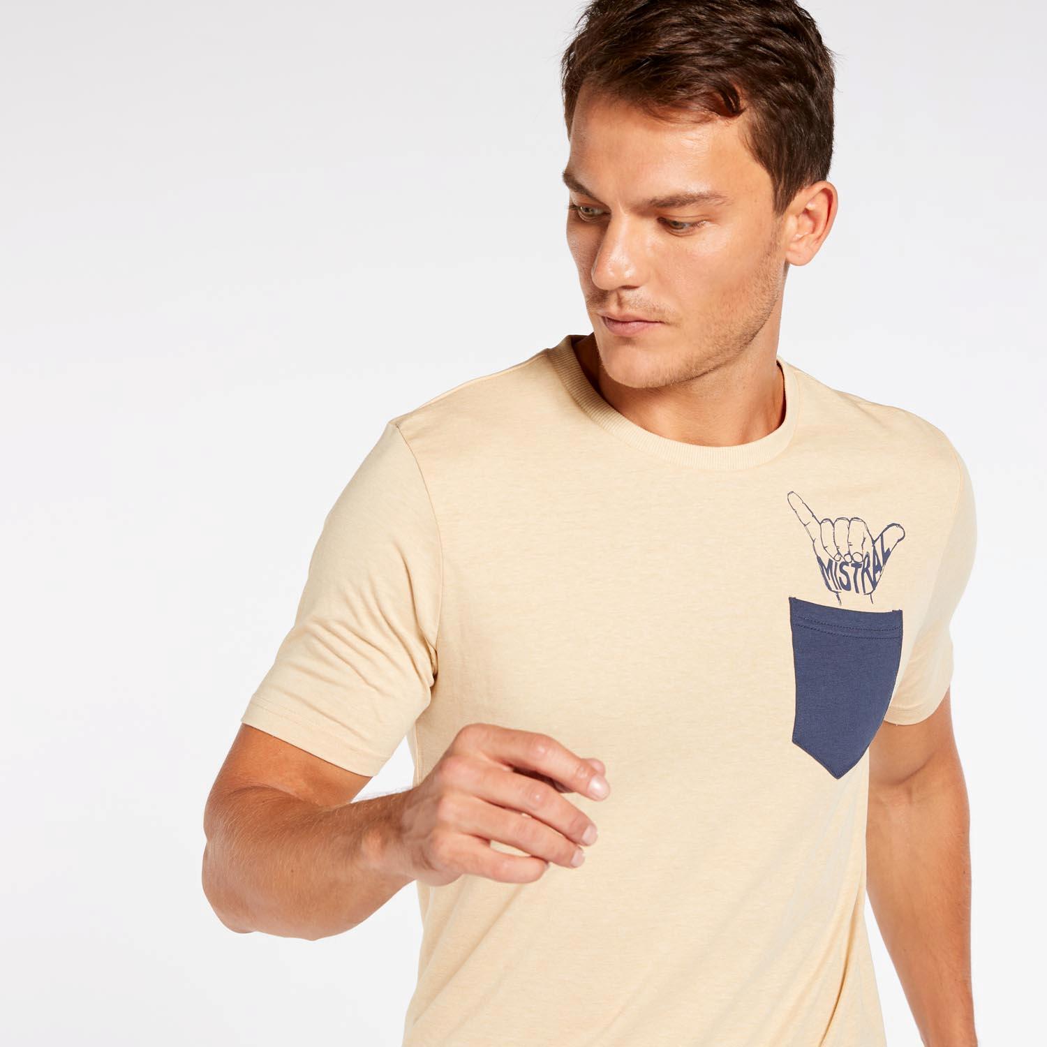 Mistral Porto - Beige - Camiseta Hombre talla S