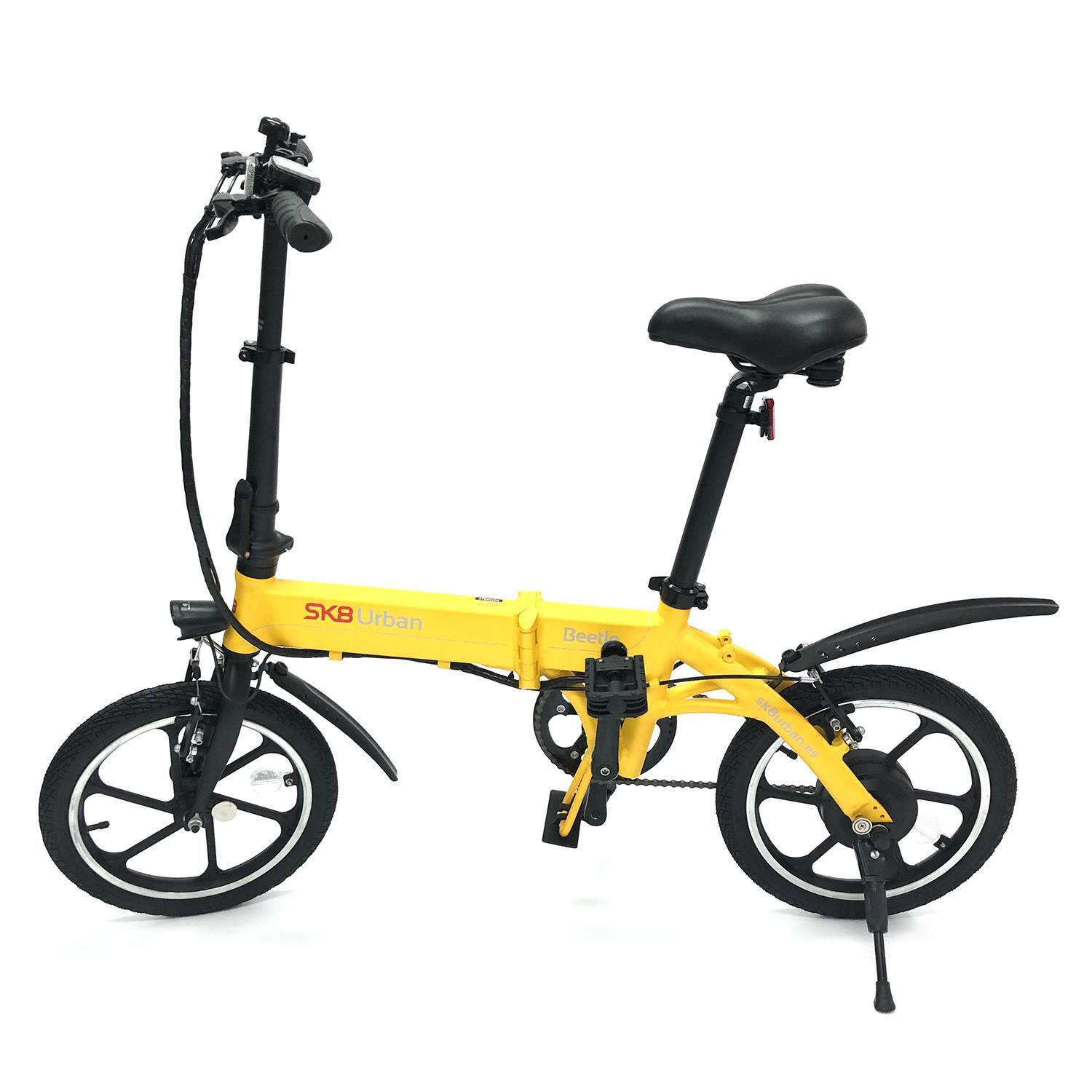 Urban Beetle SK10 - Amarelo - Bicicleta Elétrica tamanho T.U.