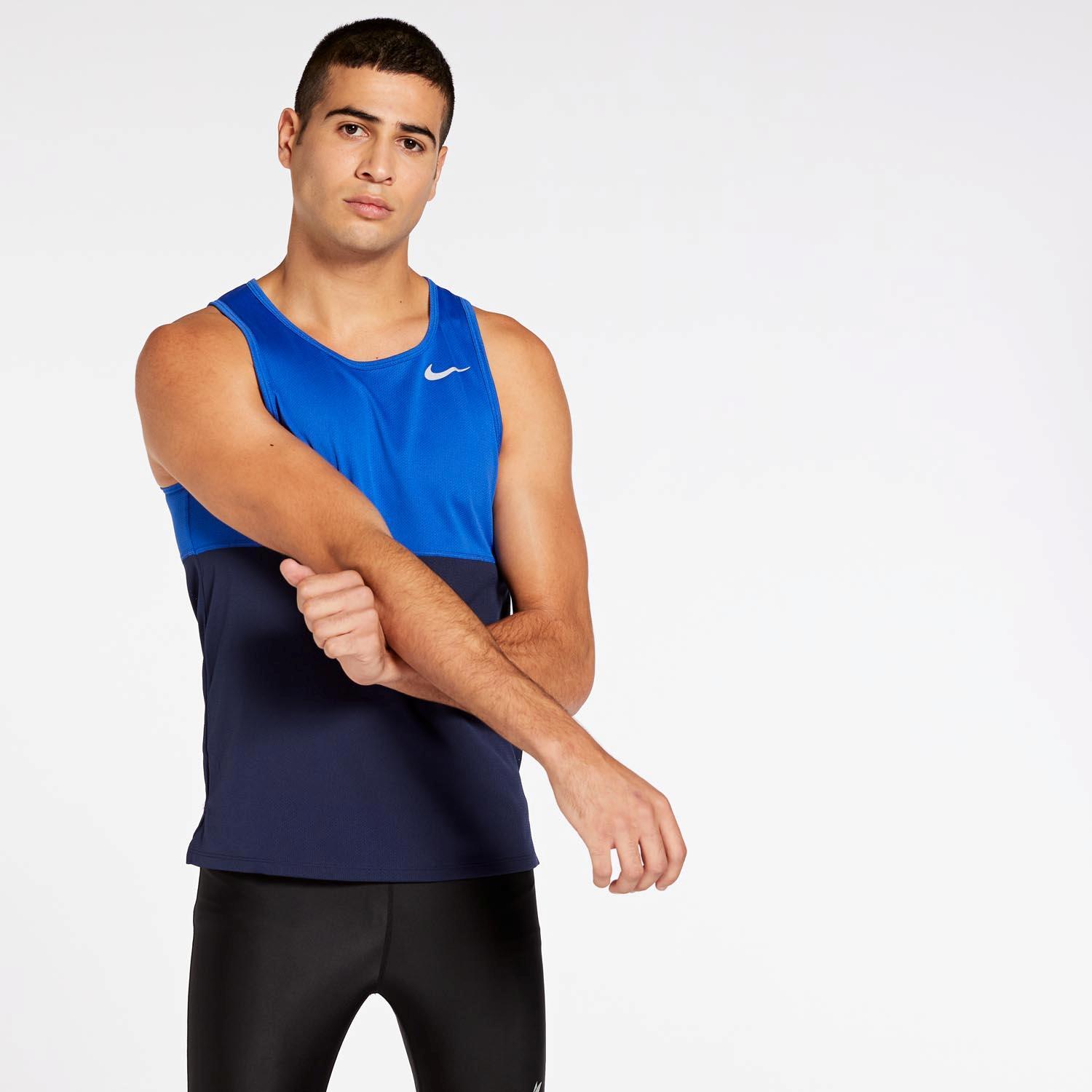 voz Guerrero Jirafa Nike Breathe- Azul - Camiseta Running Hombre | Sprinter
