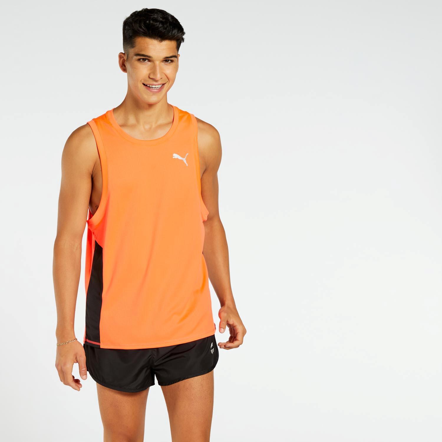Camiseta Running Puma - Naranja - Camiseta Hombre talla XL