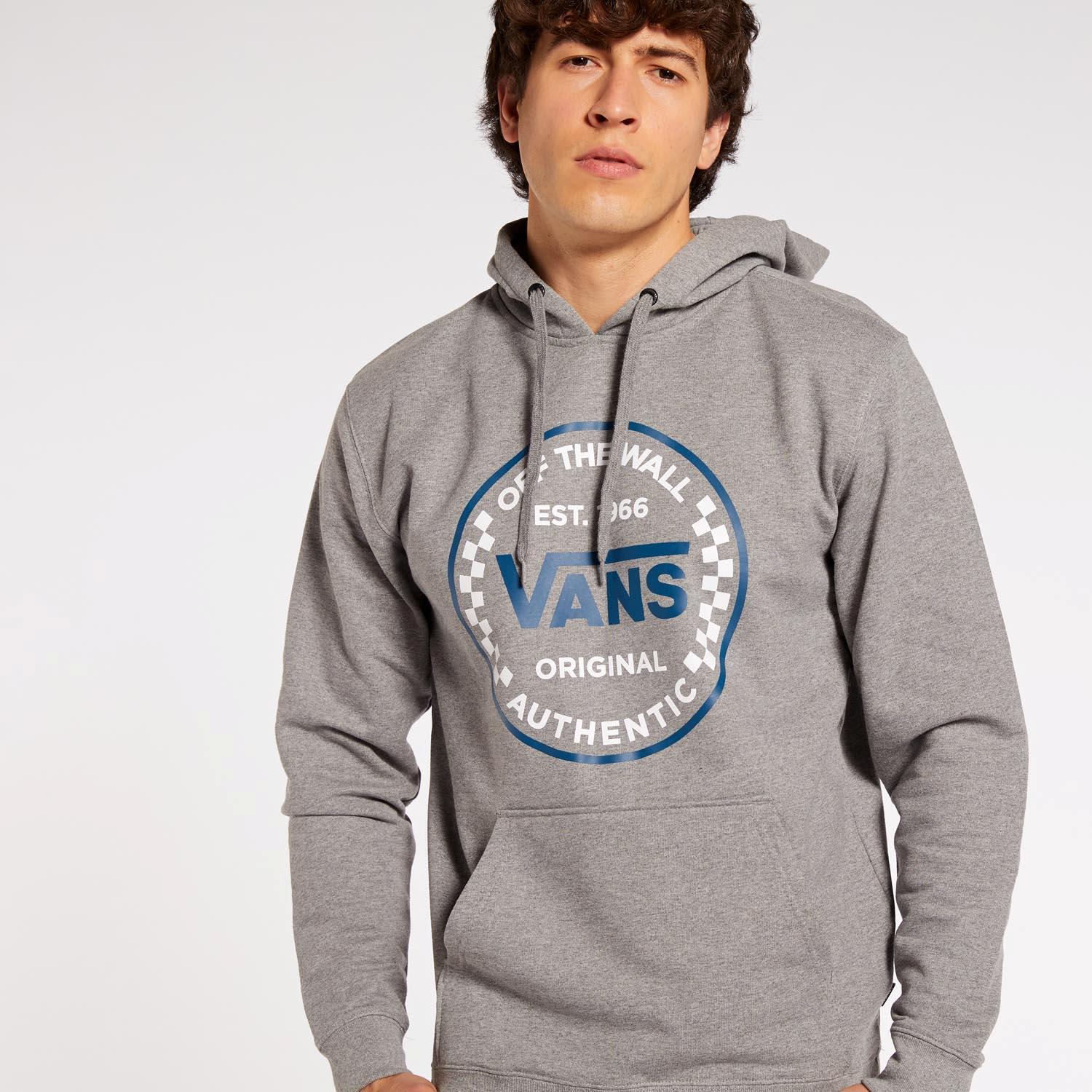 Vans Checker - Gris - Sudadera Capucha Hombre talla S
