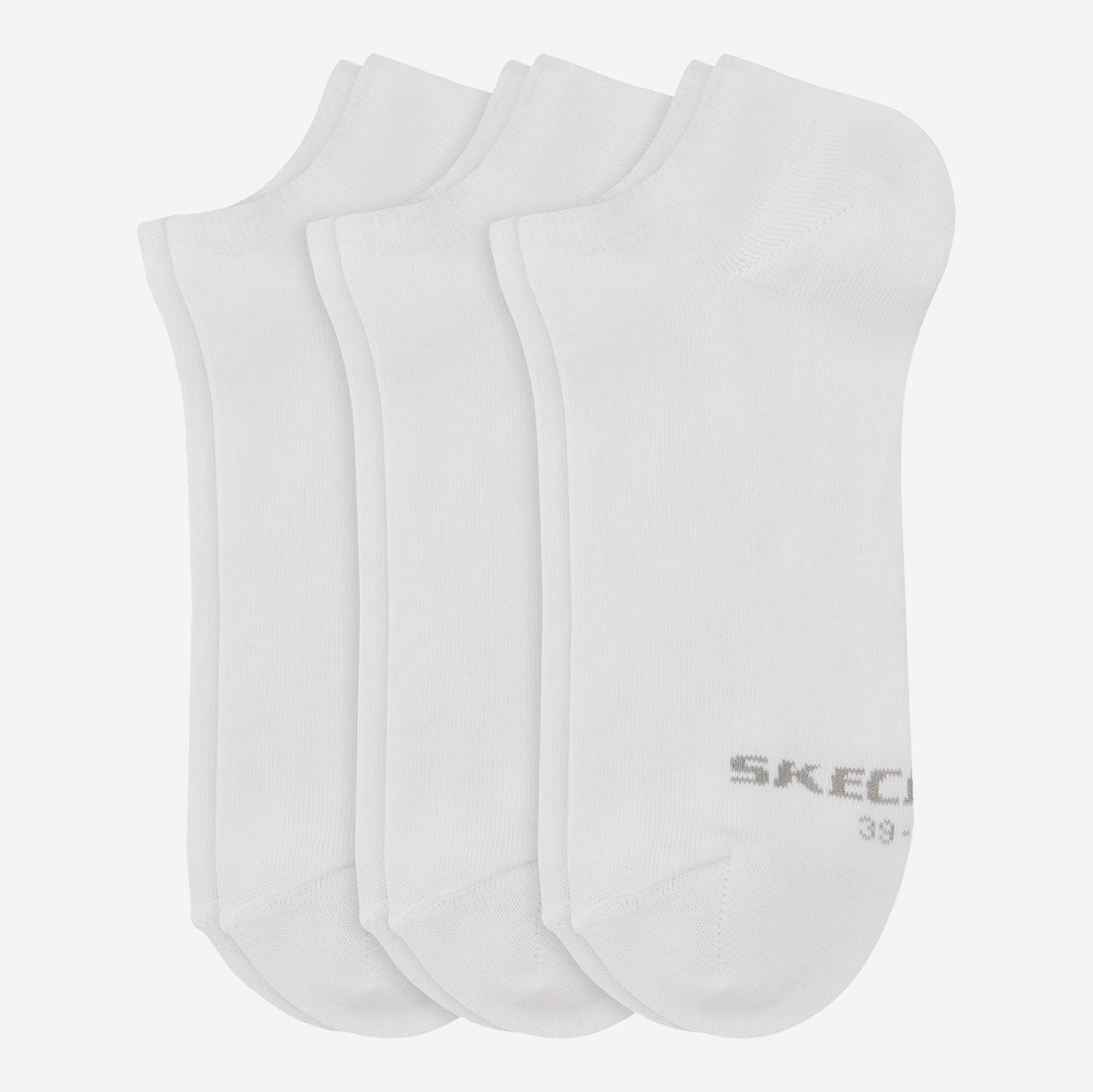 Skechers Sokken Wit Enkelsokken