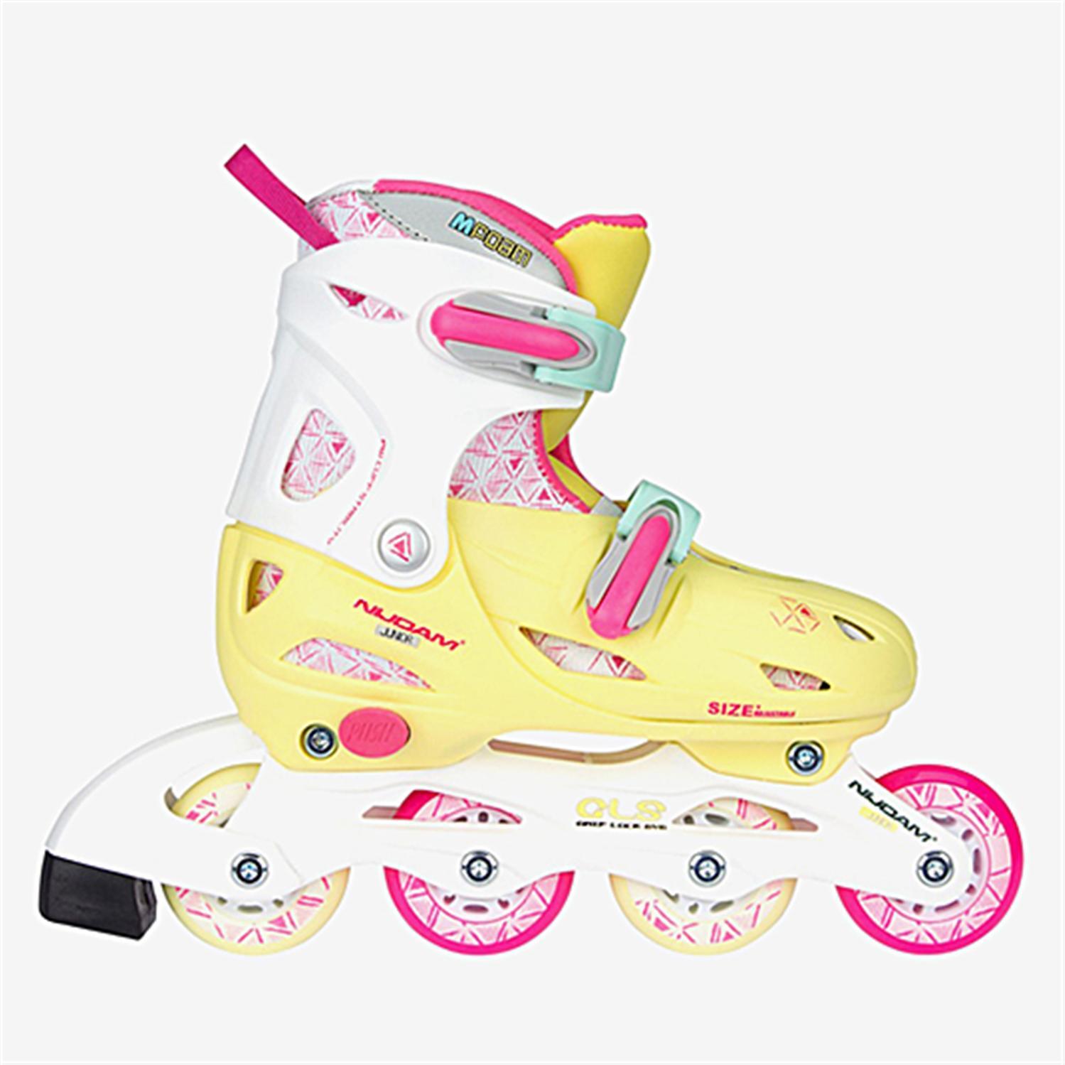 Patín En Línea Nijdam - Amarillo - Patines Niña talla M