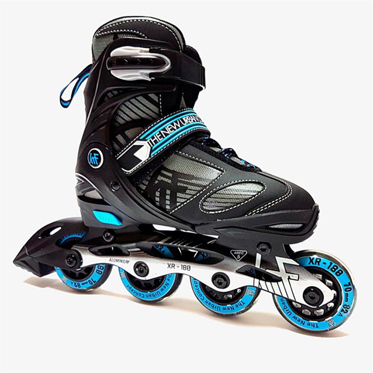 Patines En Línea Krf XR-180 - Negro - Patines Ajustables talla M