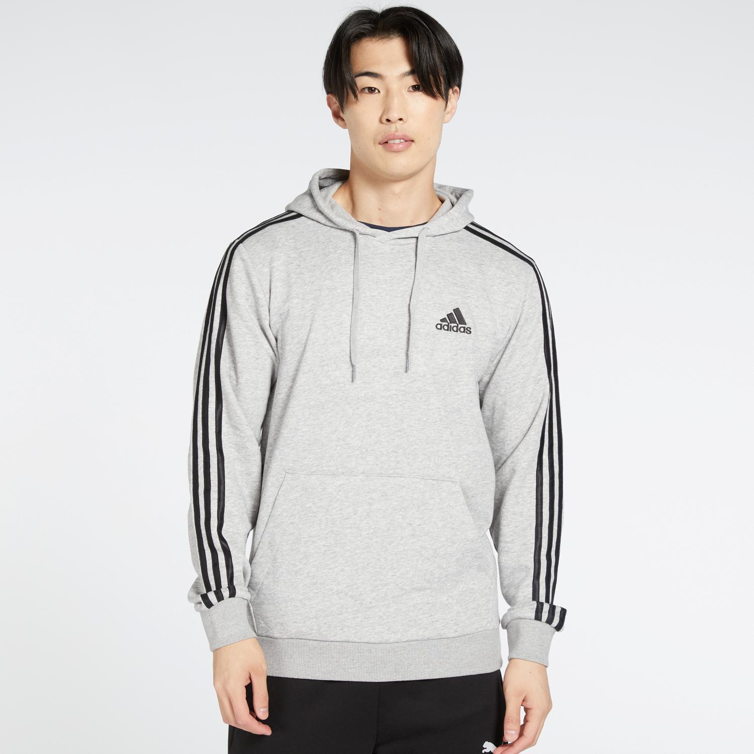adidas 3S - Gris - Sweat-shirt Capuche Homme sports taille M