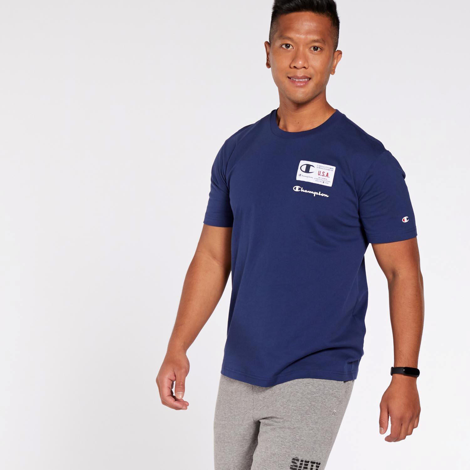 T-shirt  USA - Azul Marinho - T-shirt Homem tamanho XL