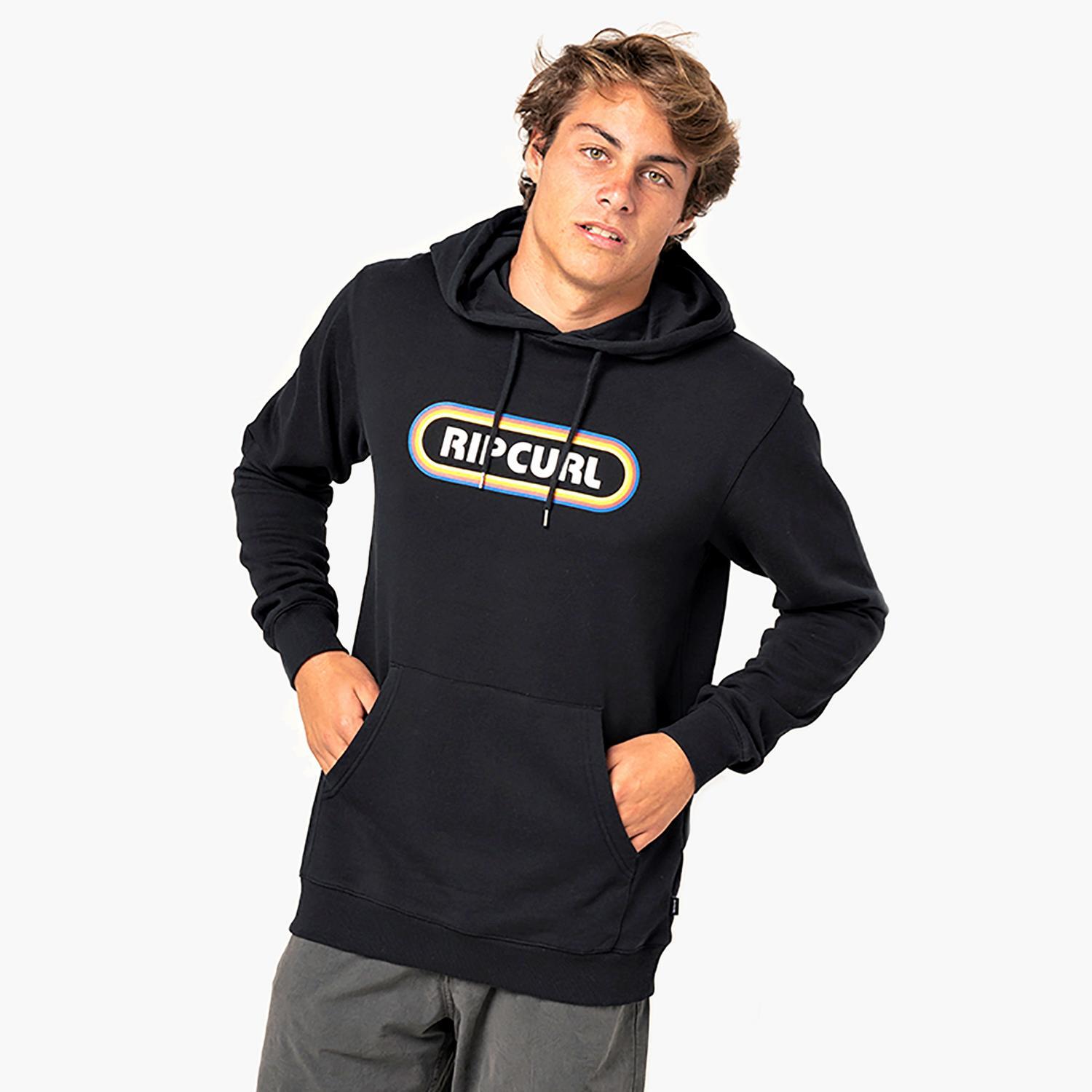Rip Curl Hey Muma - Negro - Sudadera Capucha Hombre talla M