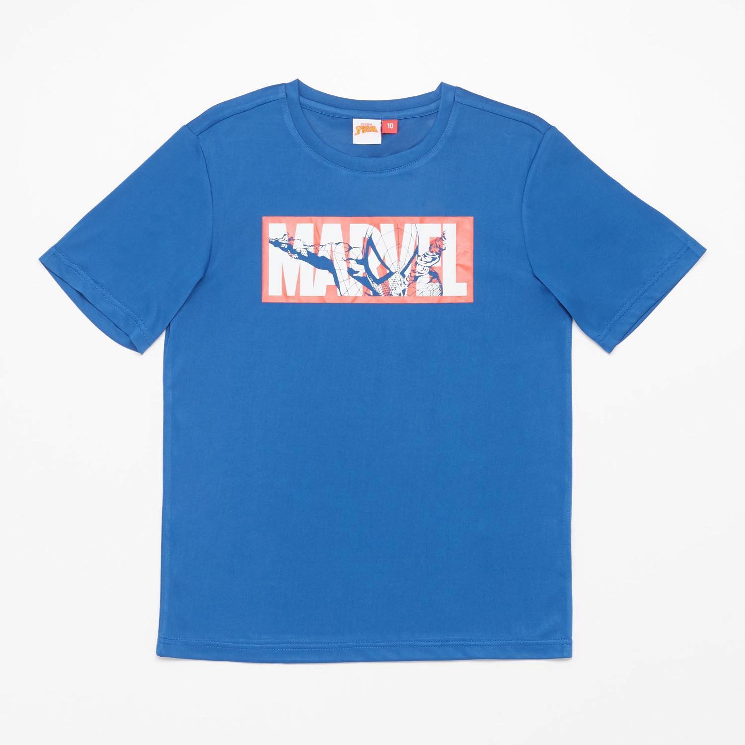Camiseta Tenis Spiderman - Azul - Camiseta Chico Marvel talla 14