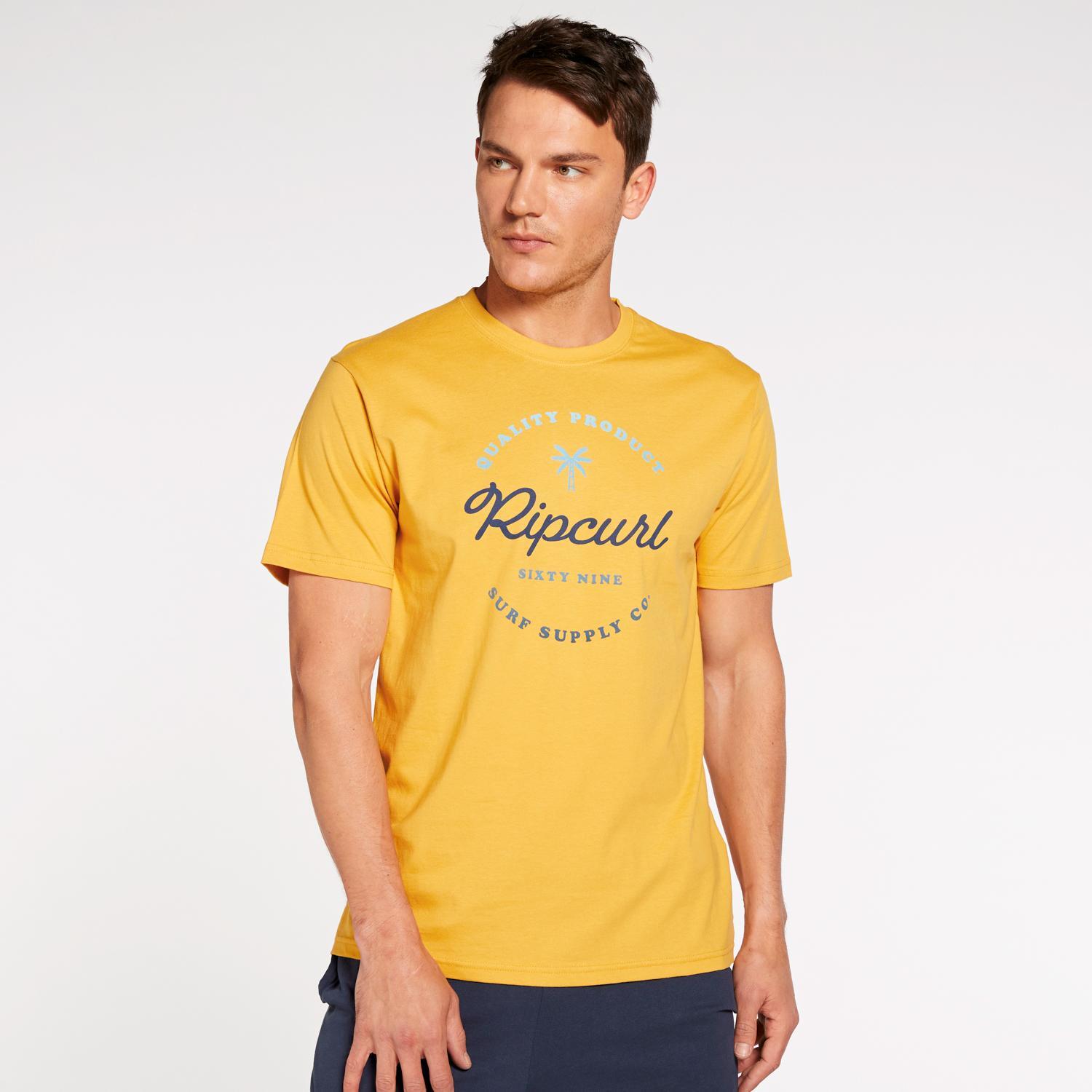 Rip Curl Palm - Mostaza - Camiseta Hombre talla L