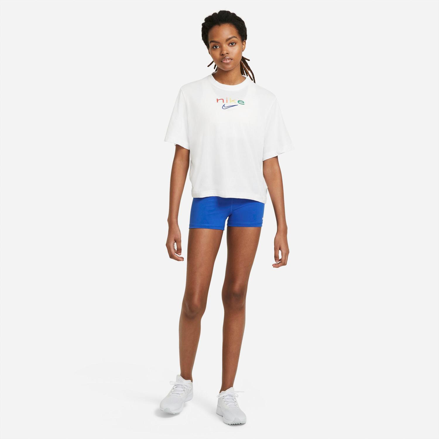 T-shirt  Boxy Rainbow - Branco - Ginásio Mulher tamanho XS