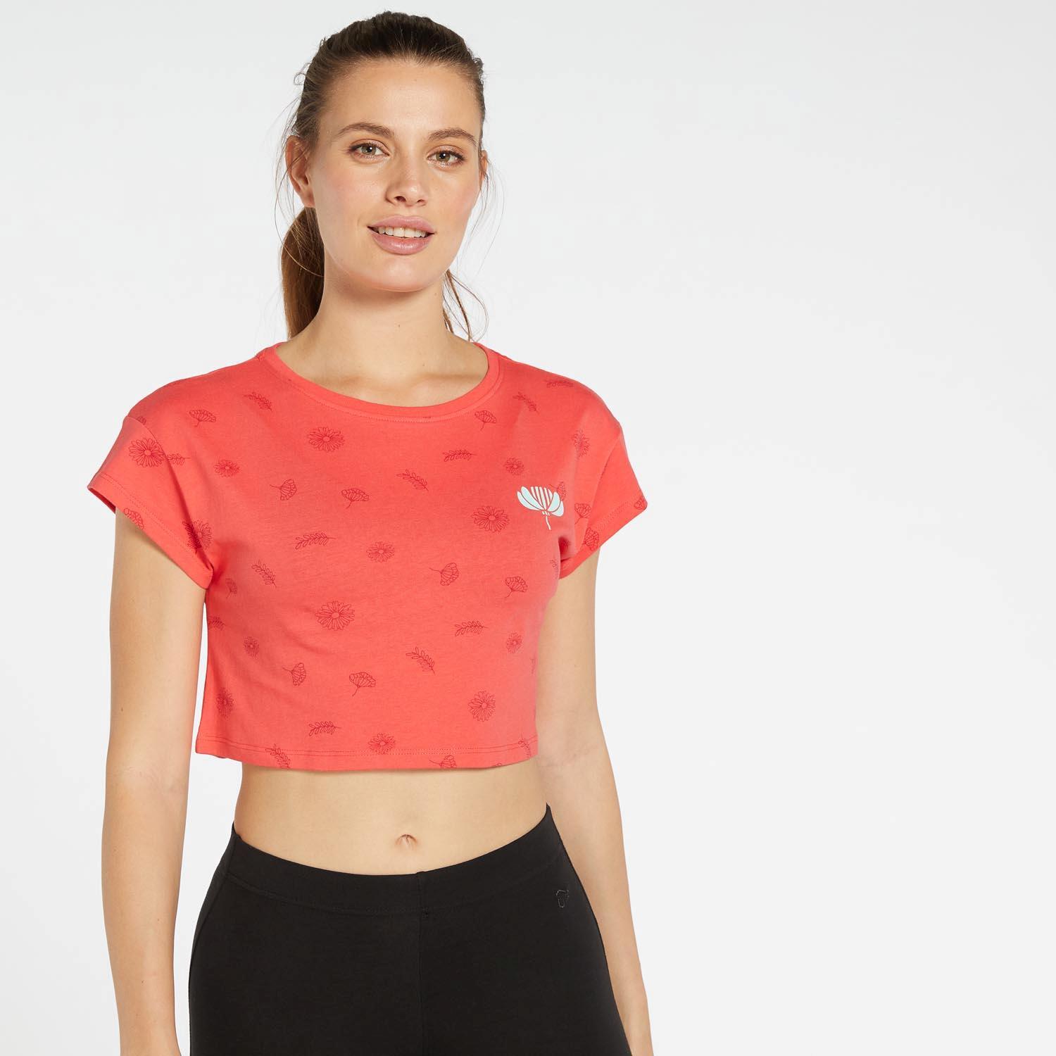 Up Basic - Rojo - Camiseta Crop Mujer talla XL