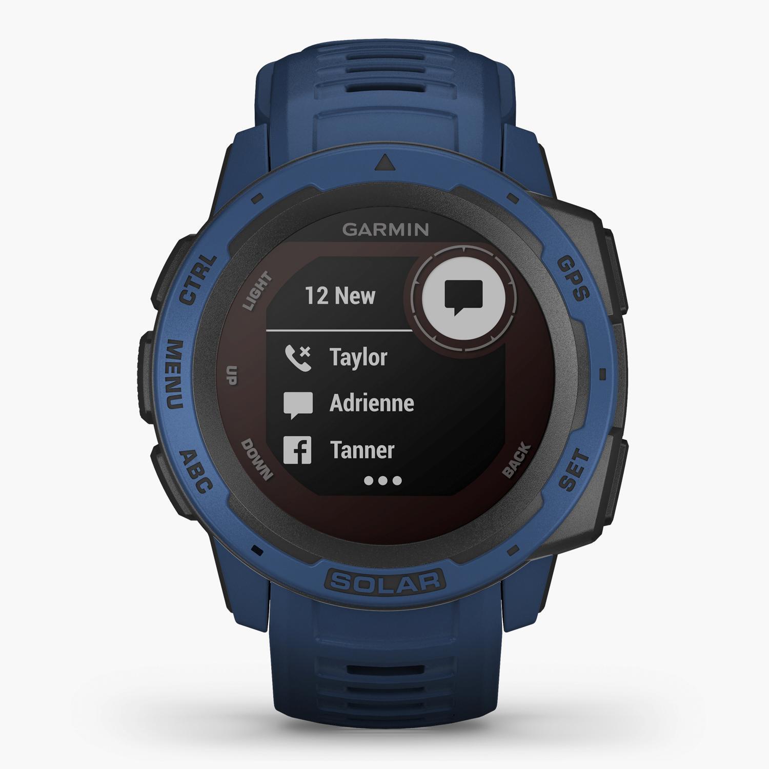 Smartwatch Garmin Instinct Solar - Azul - Relógio Running tamanho T.U.