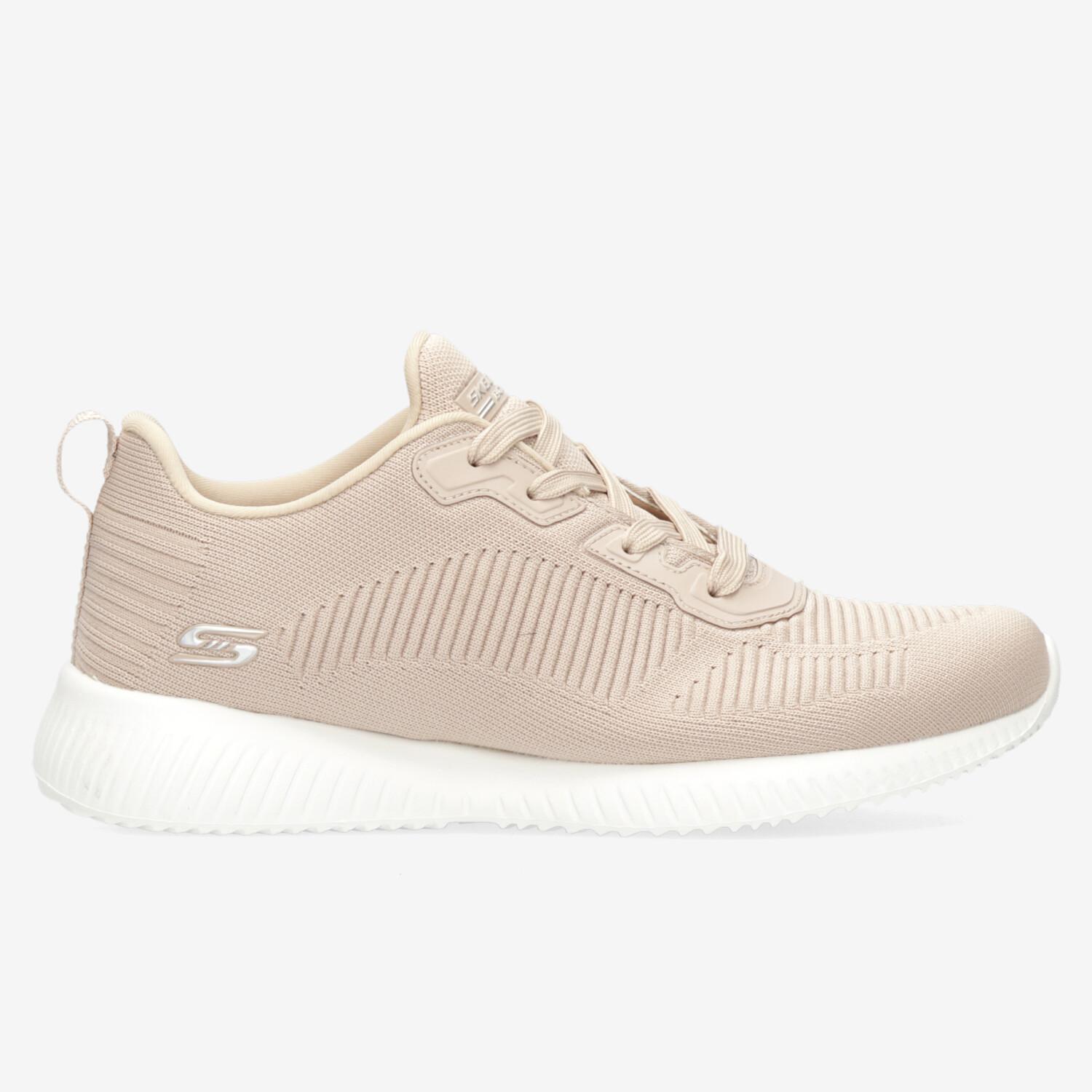 Skechers Bobs Squad - Beige - Zapatillas Running Mujer