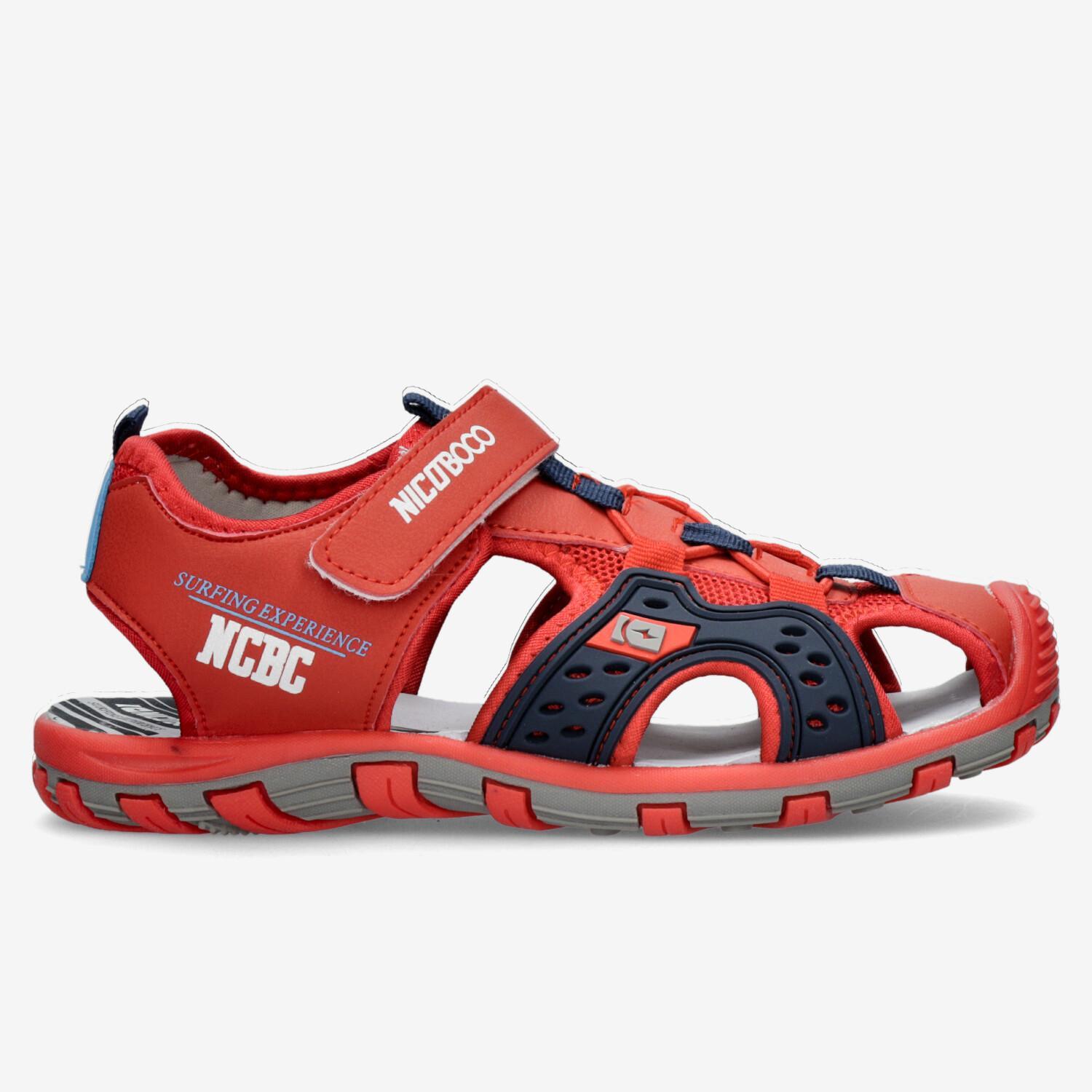 Nicoboco Toe 21 - Rouge - Sandales Fille sports taille 33