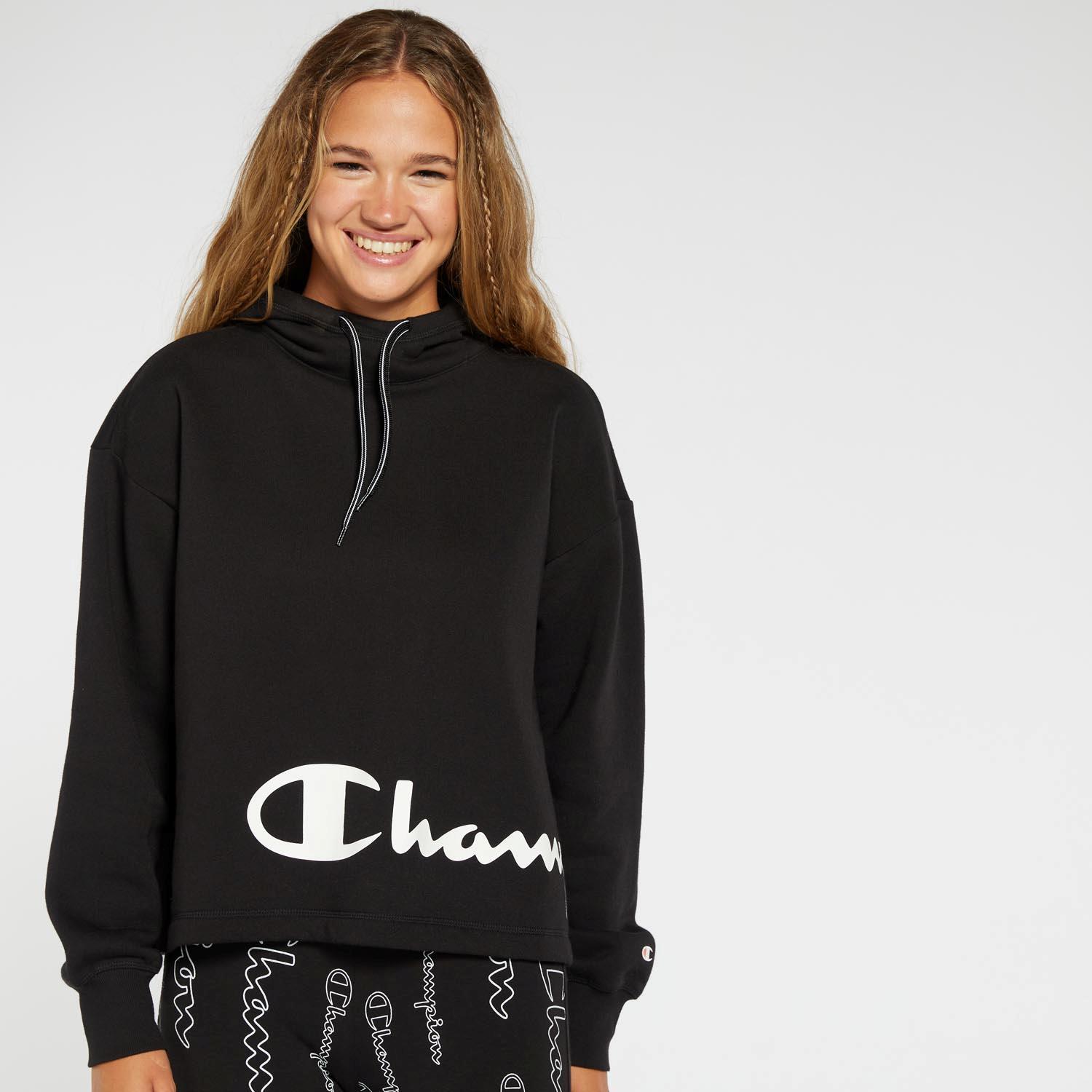 Champion Legacy - Negro - Sudadera Capucha Mujer | Sprinter