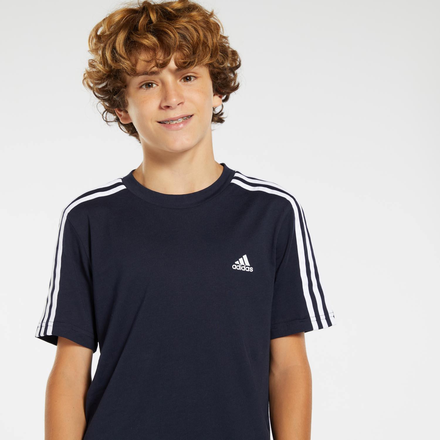 3 Stripes Jr Camiseta M/c Alg. - BLEU sports taille 12