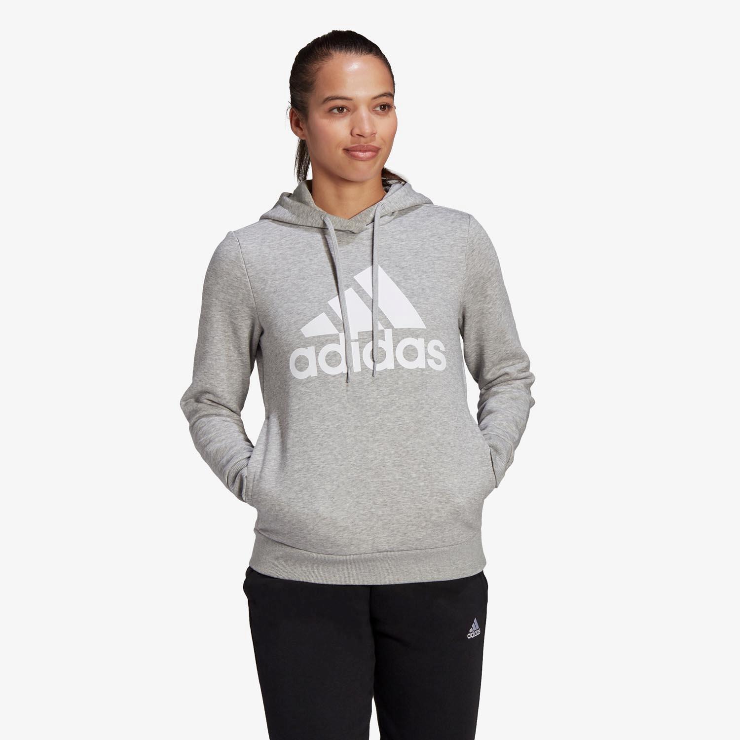 adidas Essentials Logo - Gris - Sweat capuche femme sports taille M