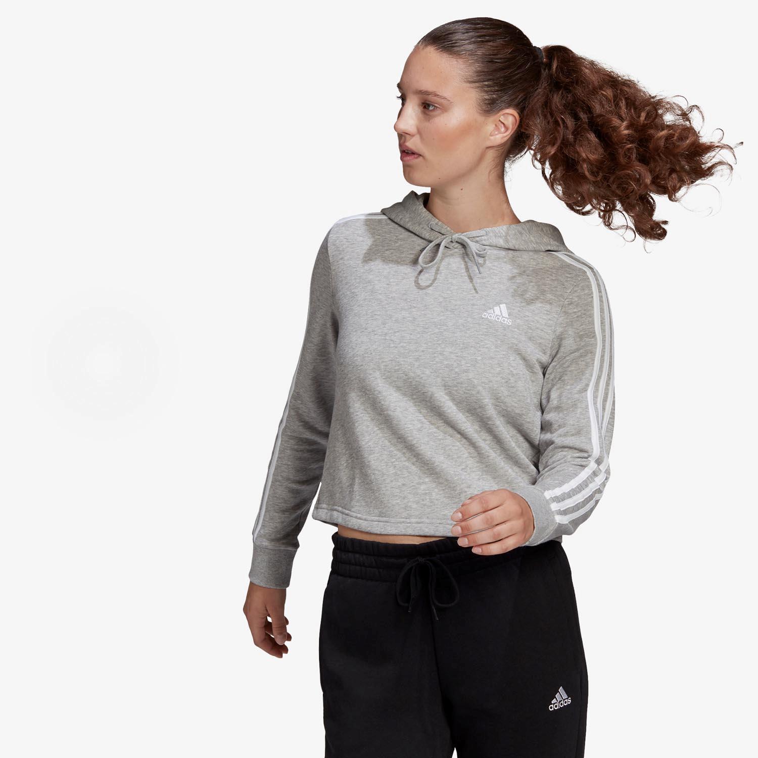 adidas Essentials Logo - Gris - Sweat à capuche femme sports taille XL