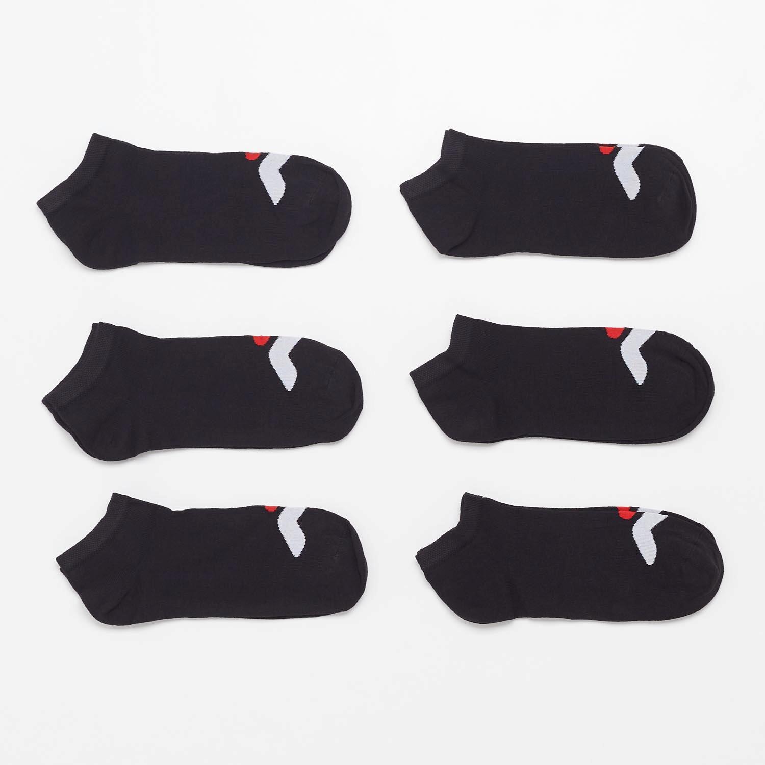Calcetines Invisibles Fila - Negro - Calcetines Hombre talla T.U.
