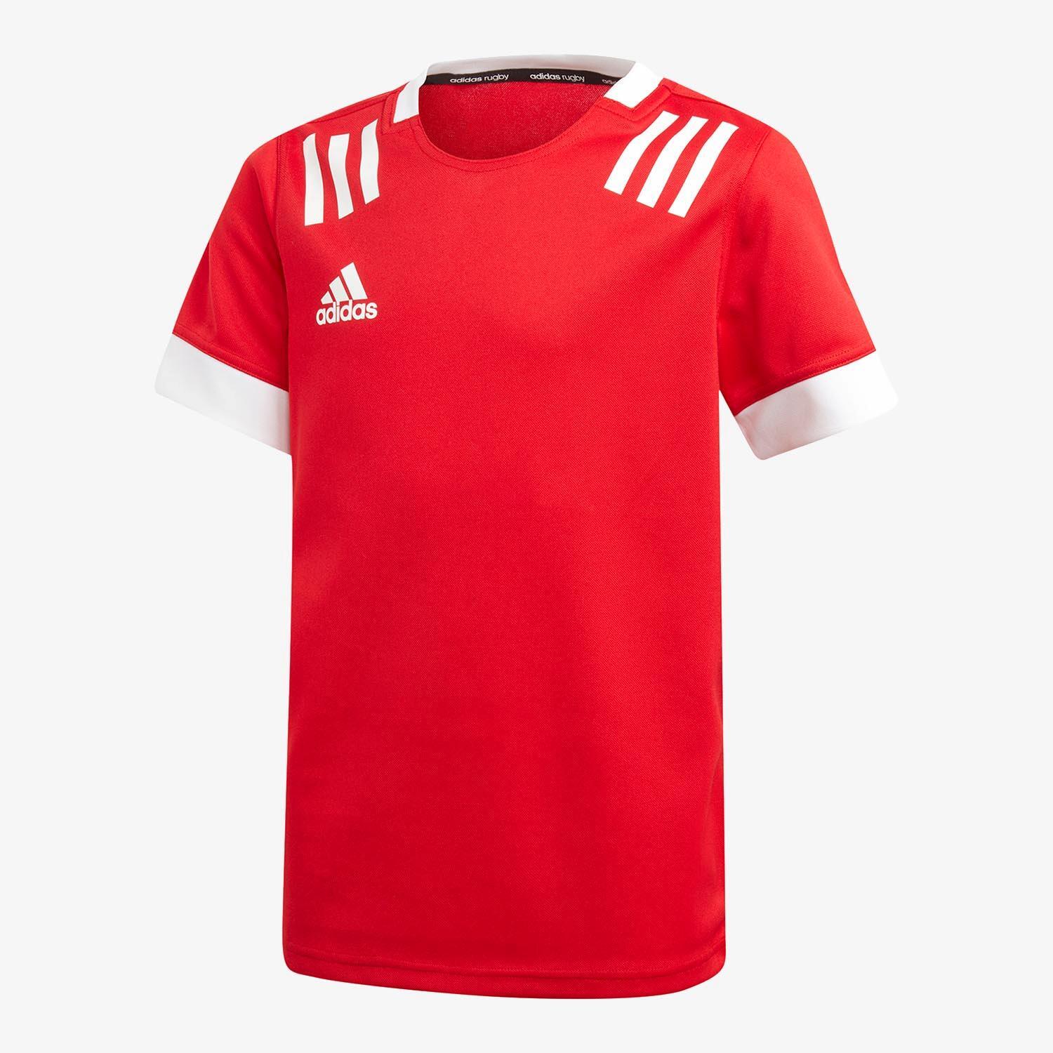 adidas 3 Stripes - Rouge - T-shirt de football pour garçon sports taille 16