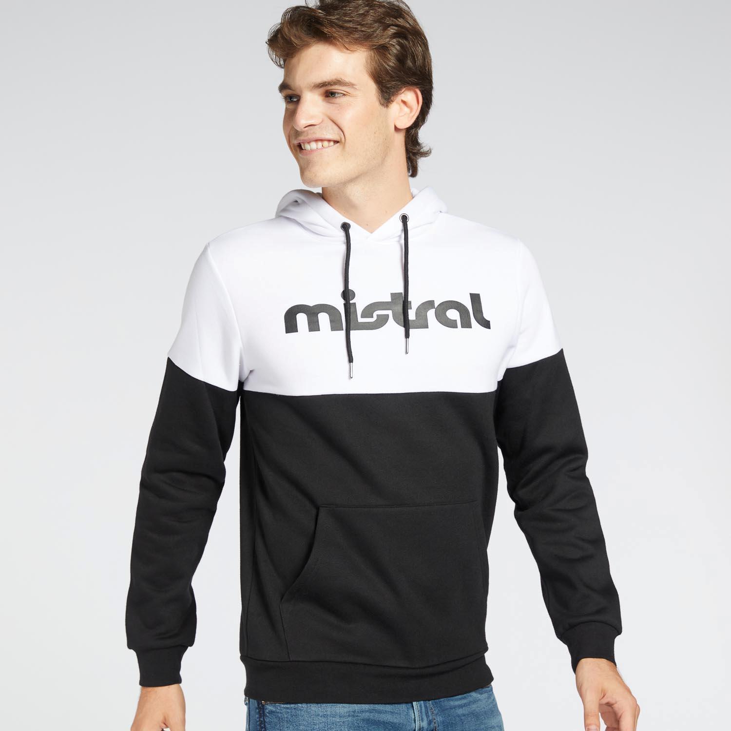 Logo Block - Negro - Sudadera Capucha Hombre talla