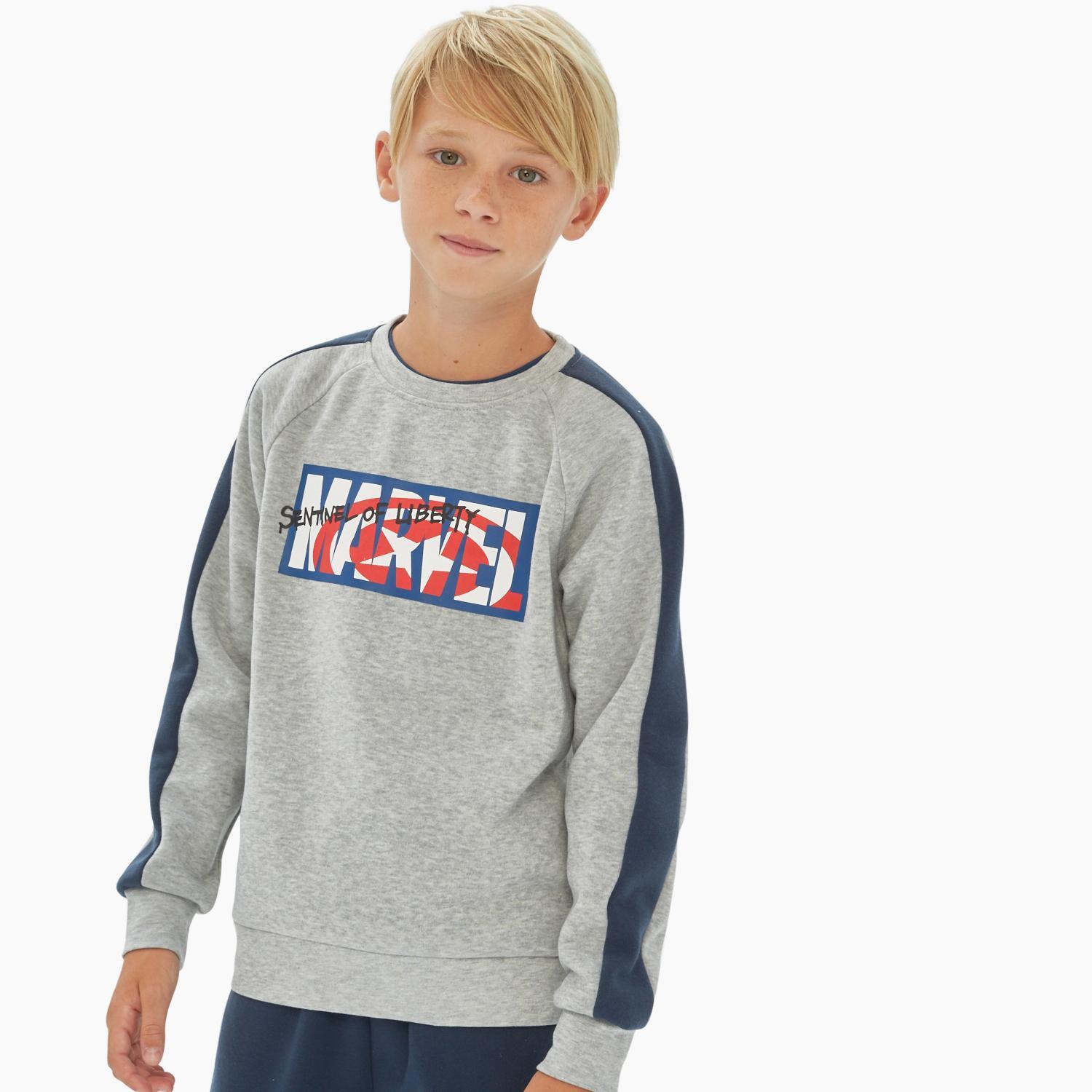 Chándal Capitán América - Gris - Chándal Chico Marvel talla 10