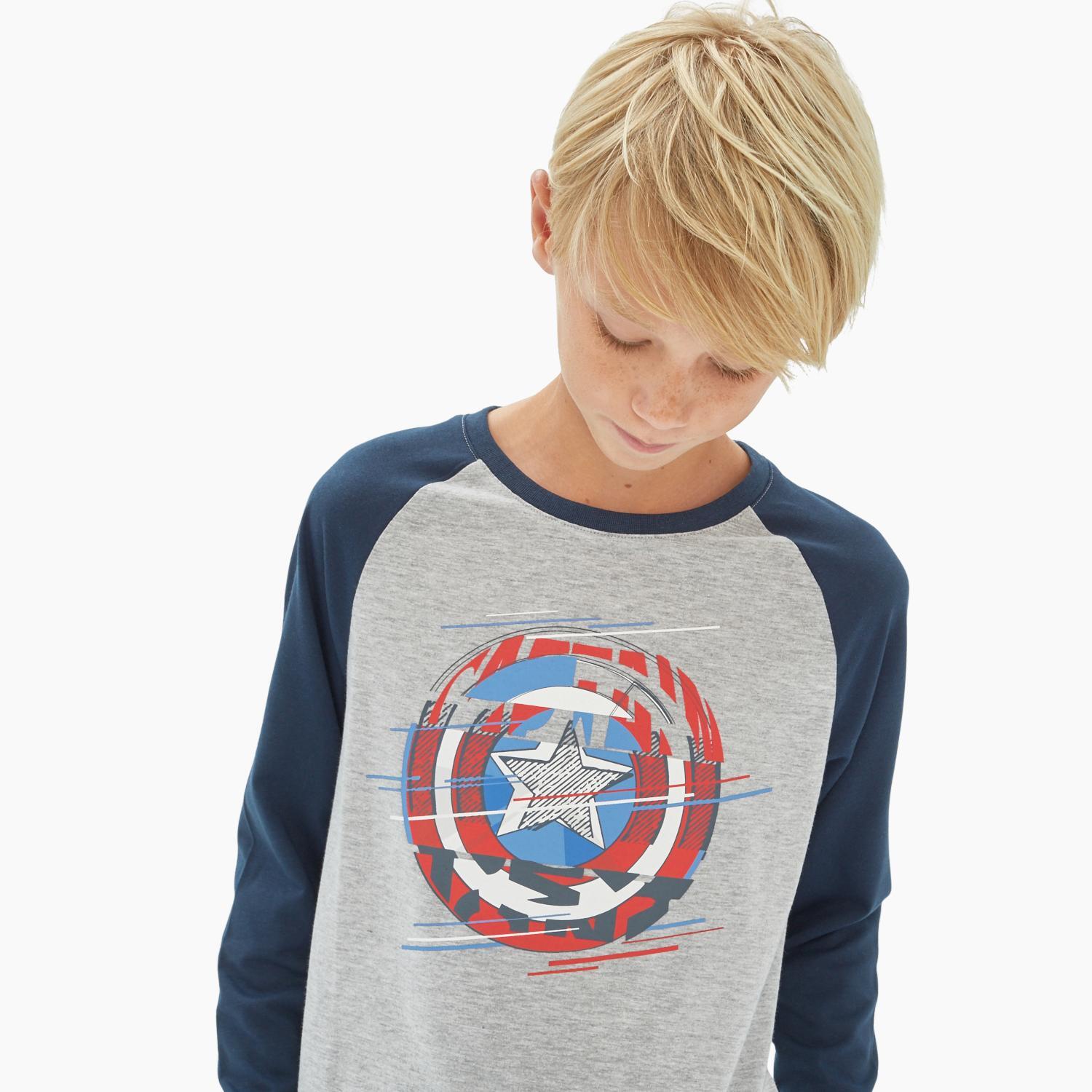 Camiseta Capitán América - Gris - Camiseta Marvel |