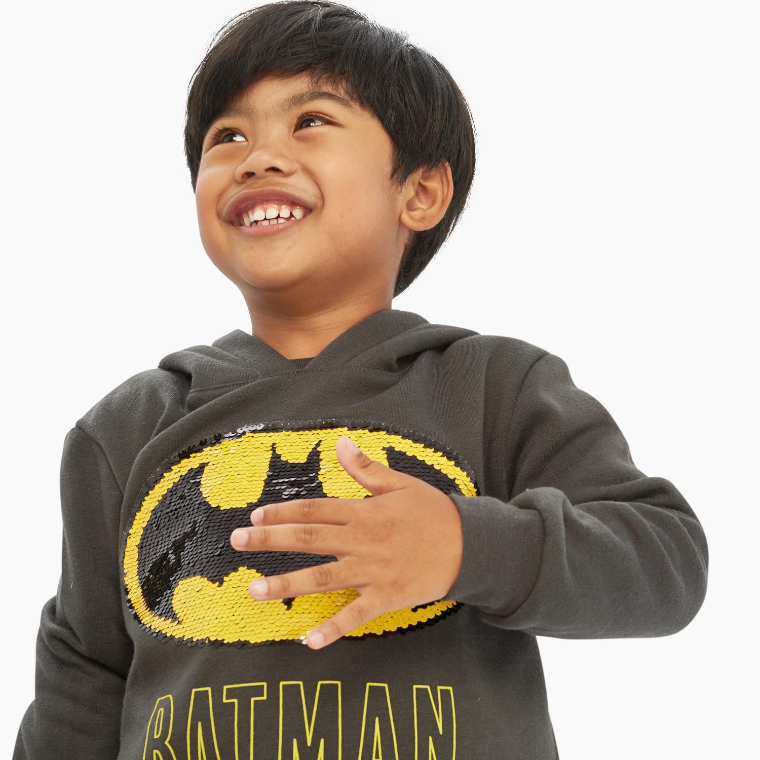 Sudadera Capucha Batman - Gris - Sudadera Niño DC Comics talla 4