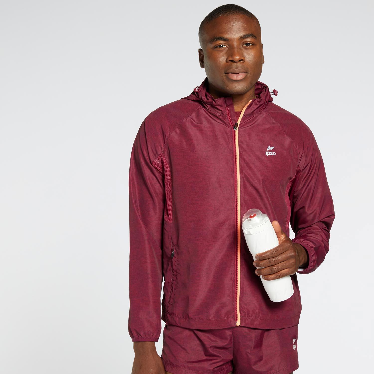 Ipso Combi 1 - Granate - Cortavientos Running Hombre talla L