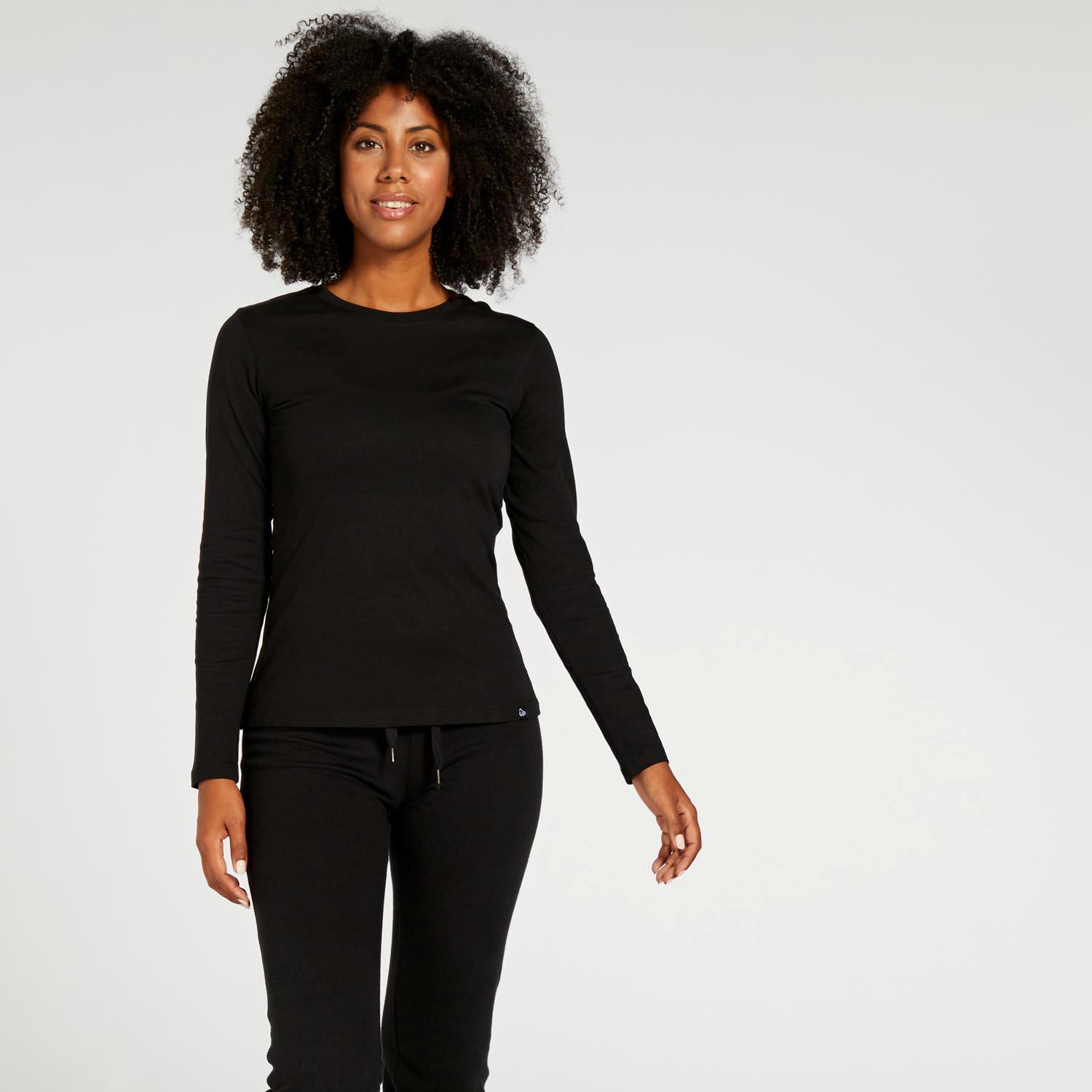 Basic Sra Camiseta M/l Alg. - NOIR sports taille L