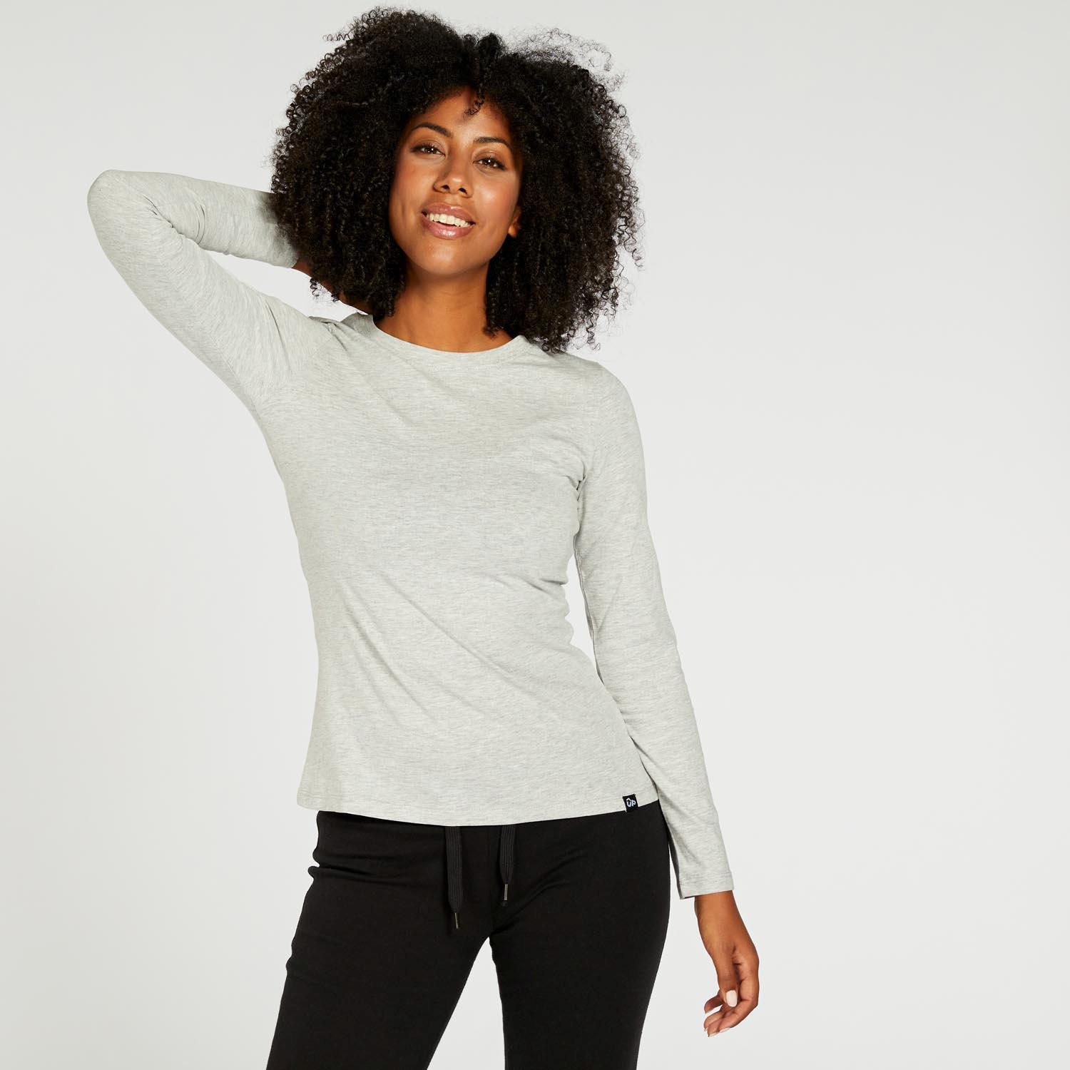 Basic Sra Camiseta M/l Alg. - GRIS sports taille L