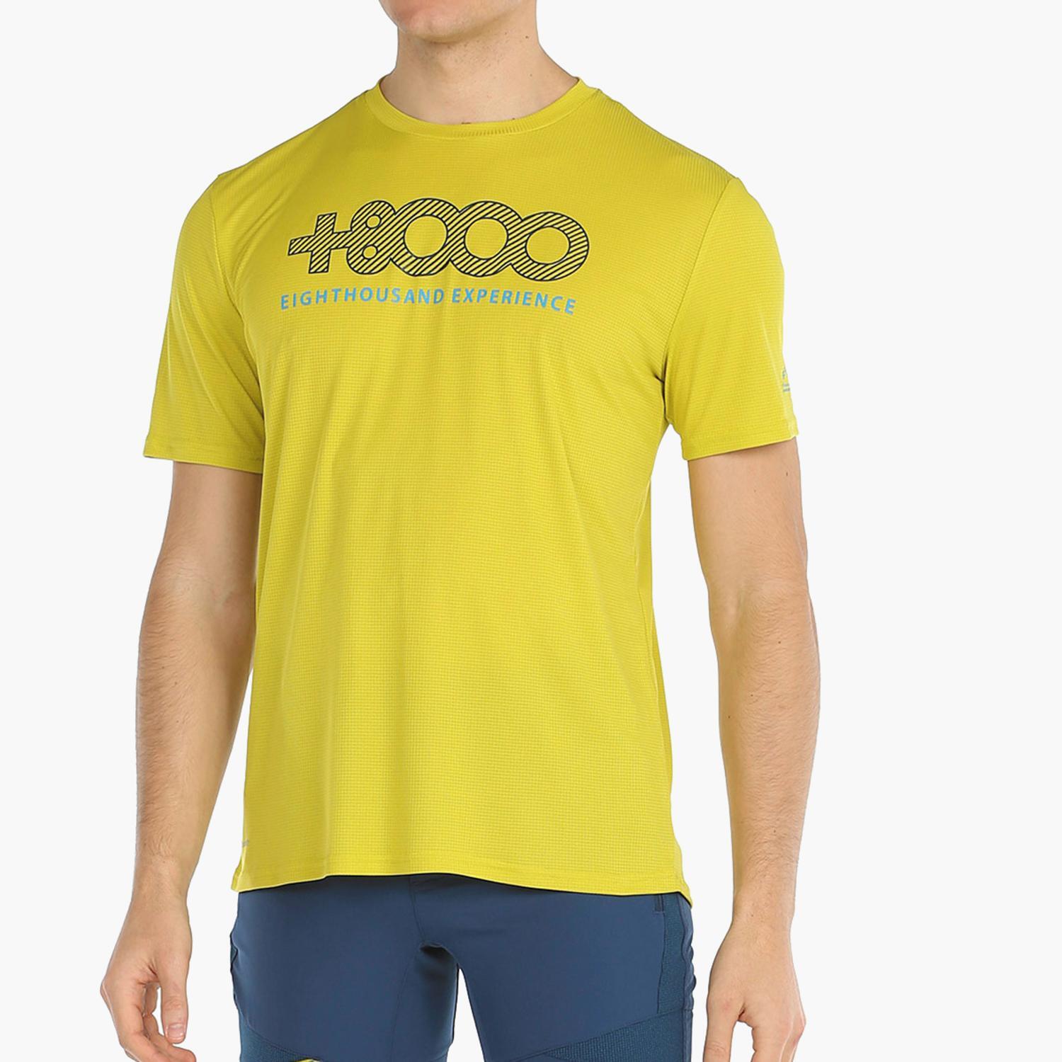 +8000 Walk 21V - Amarillo - Camiseta Montaña Hombre talla M