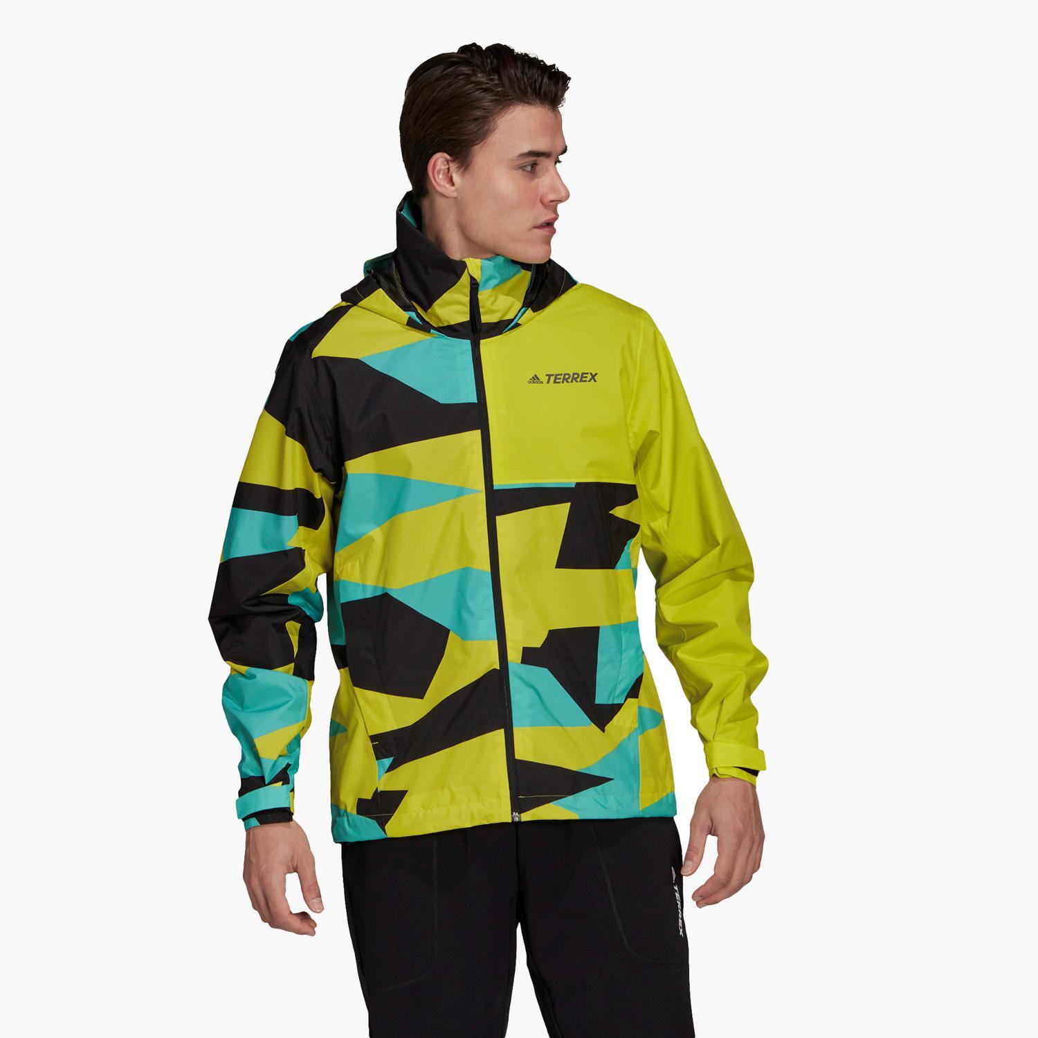 adidas Terrex Multi Rain.Rdy - Jaune - Coupe-vent Homme sports taille XL