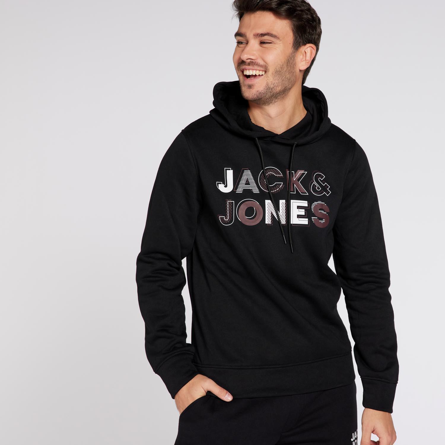 Jack\u0026Jones Core - Negra- Sudadera Capucha Hombre | Sprinter