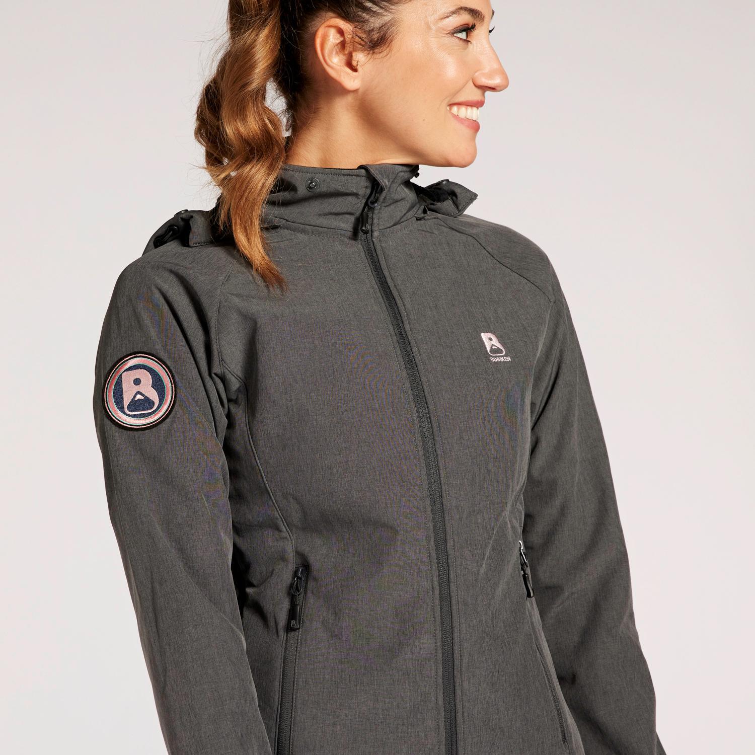 Carola Sra Softshell Ab. Cap. Montaña - GRIS sports taille XL