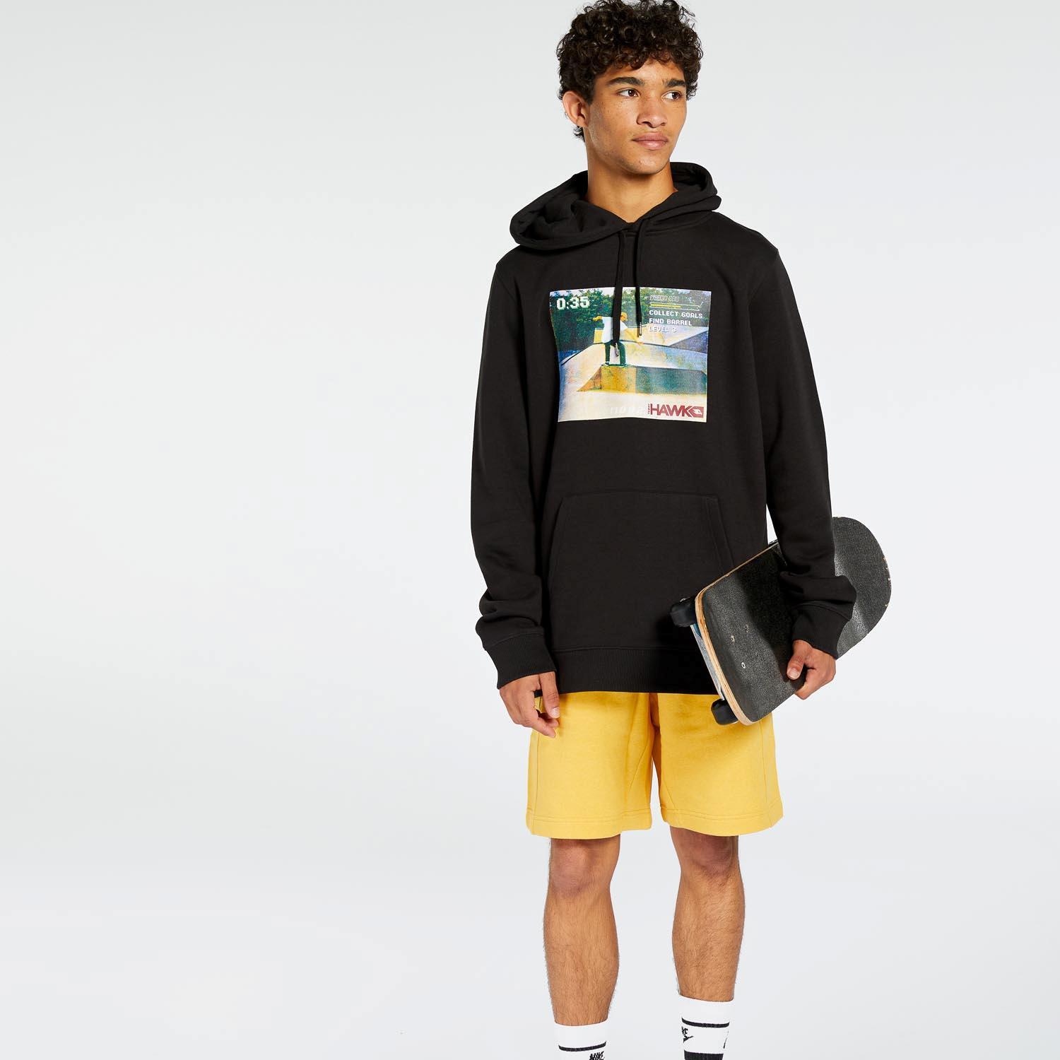 Tony Hawk Blackhart - Noir - Sweat-shirt Capuche Homme sports taille XL