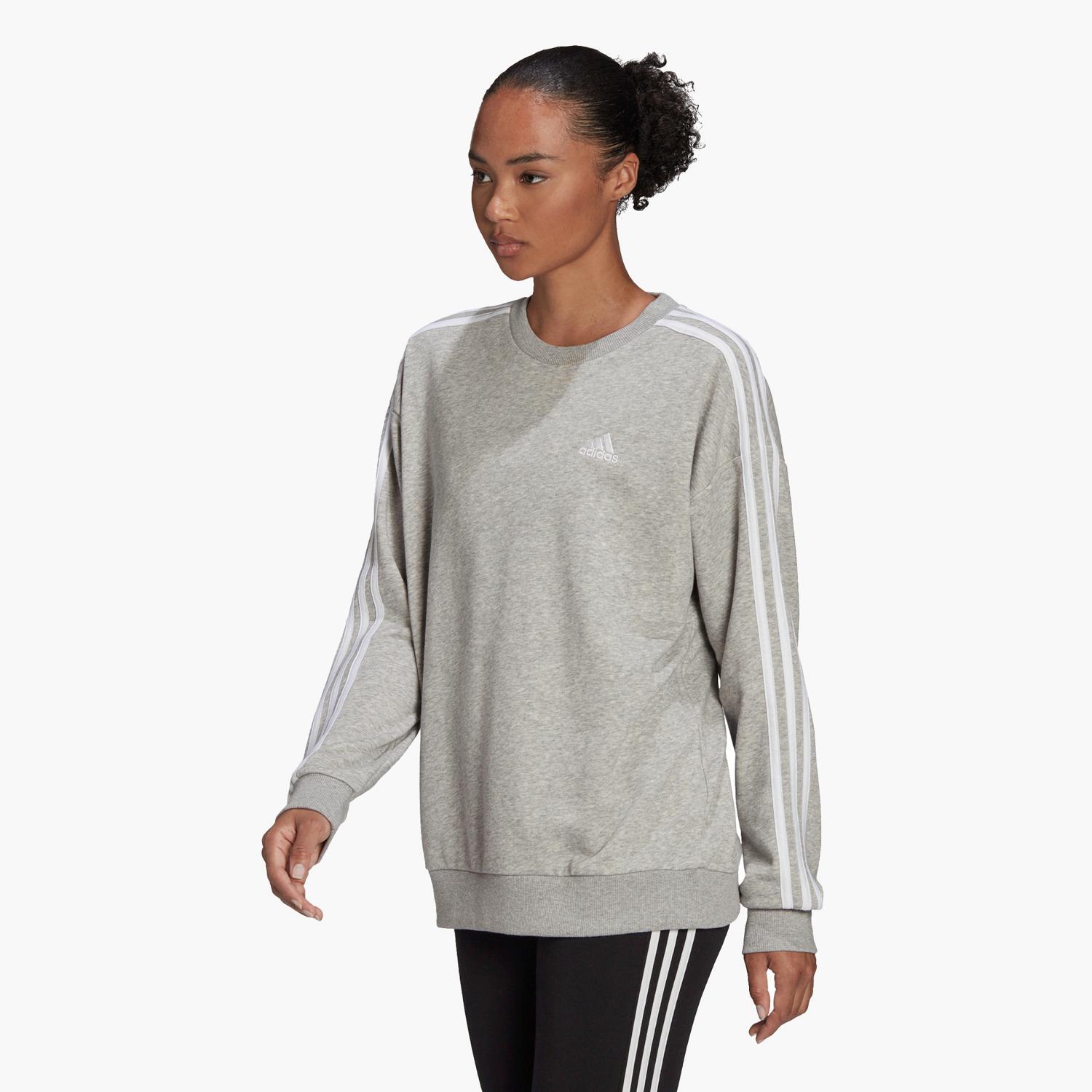 adidas 3 Stripes - Gris - Sweat Femme sports taille L