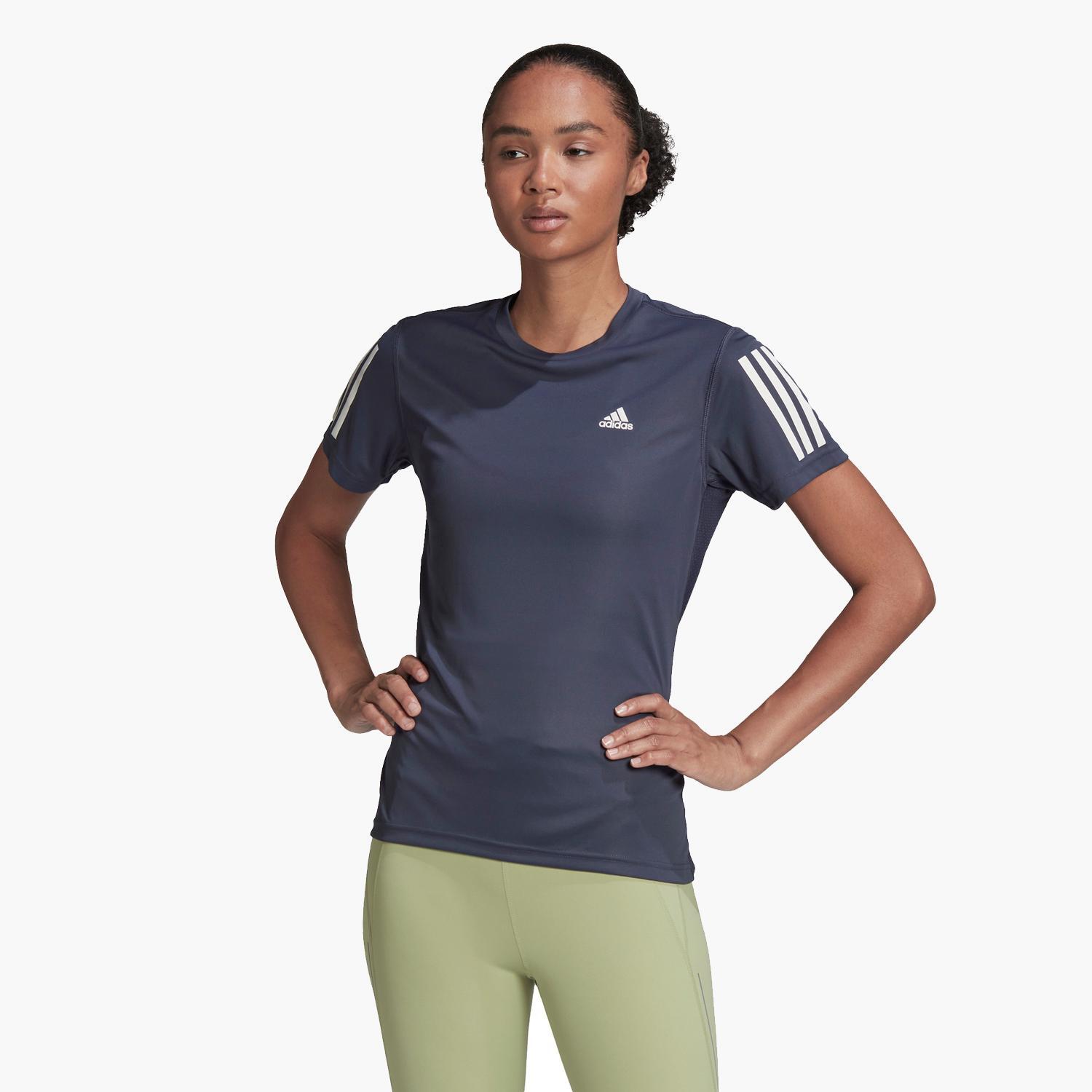 adidas Own The Run - Bleu Marine - T-shirt de course à pied Femme sports taille S