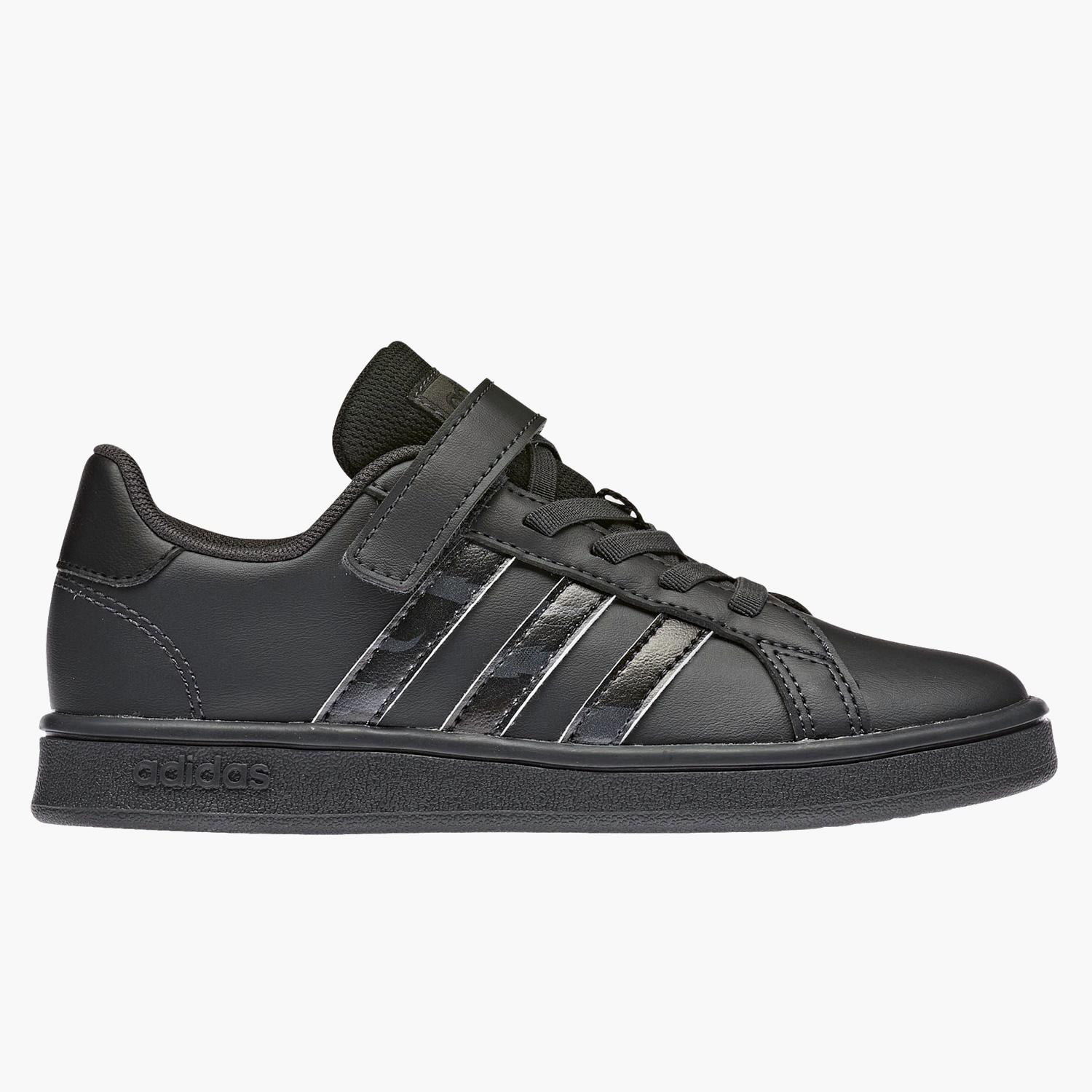 adidas Crand Court - Noir - Chaussures Velcro Garçon sports taille 31