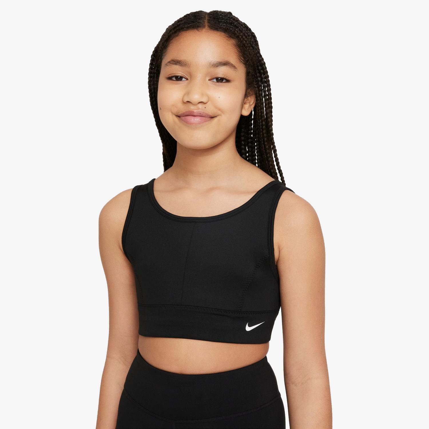 Nike Swoosh Luxe - Negro - Top Deportivo Chica