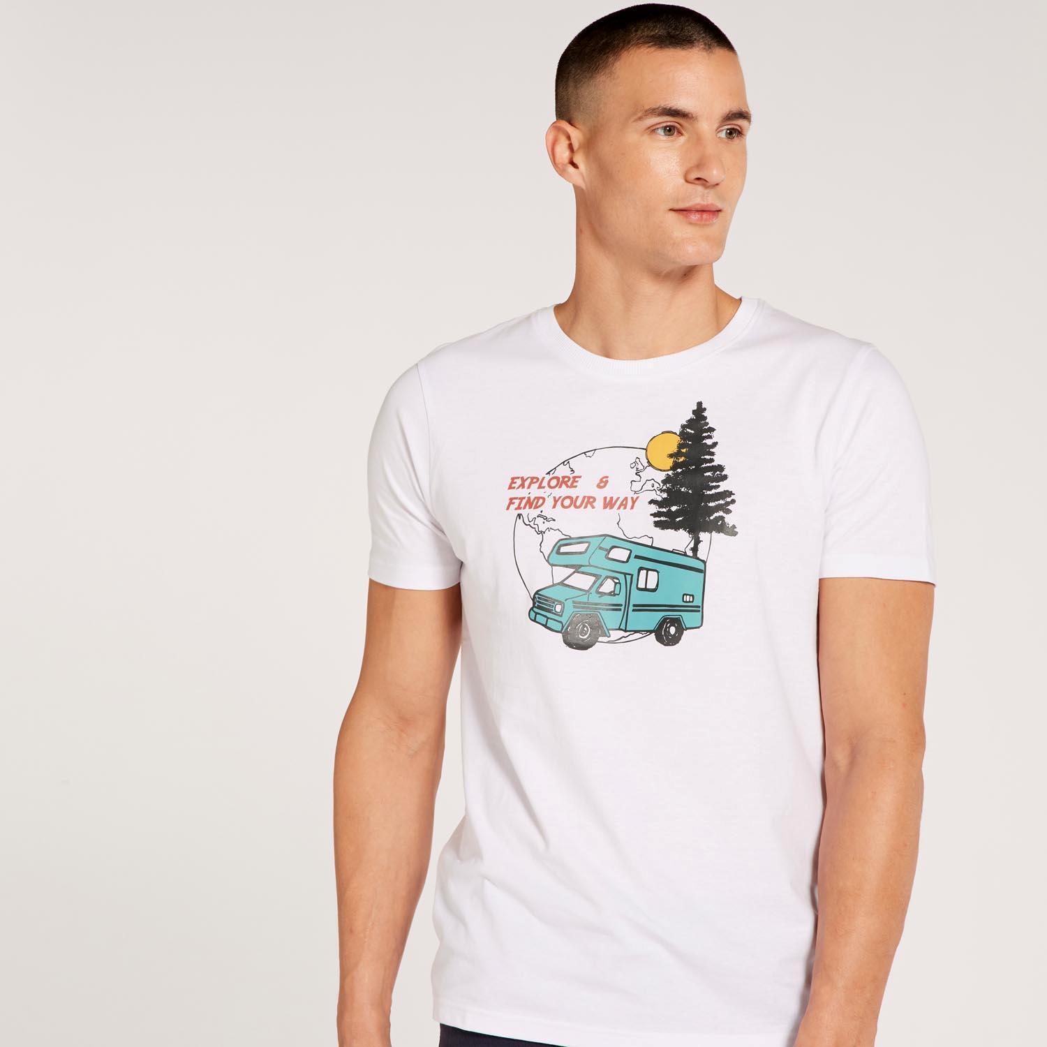 Boriken Outdoor - Blanco - Camiseta Trekking Hombre talla M