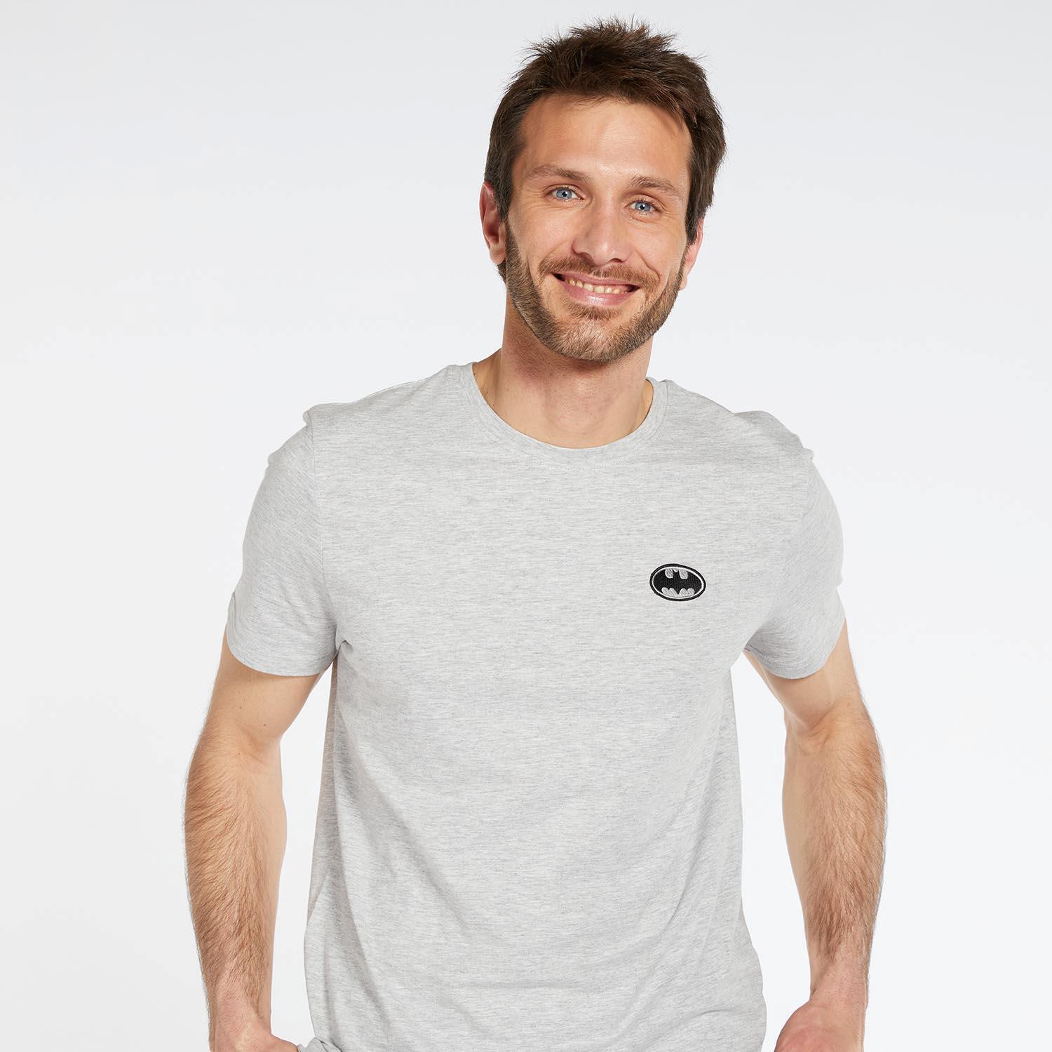 017122-wa Dc Cro Camiseta M/c Alg. Batman Excl. - GRIS sports taille XL