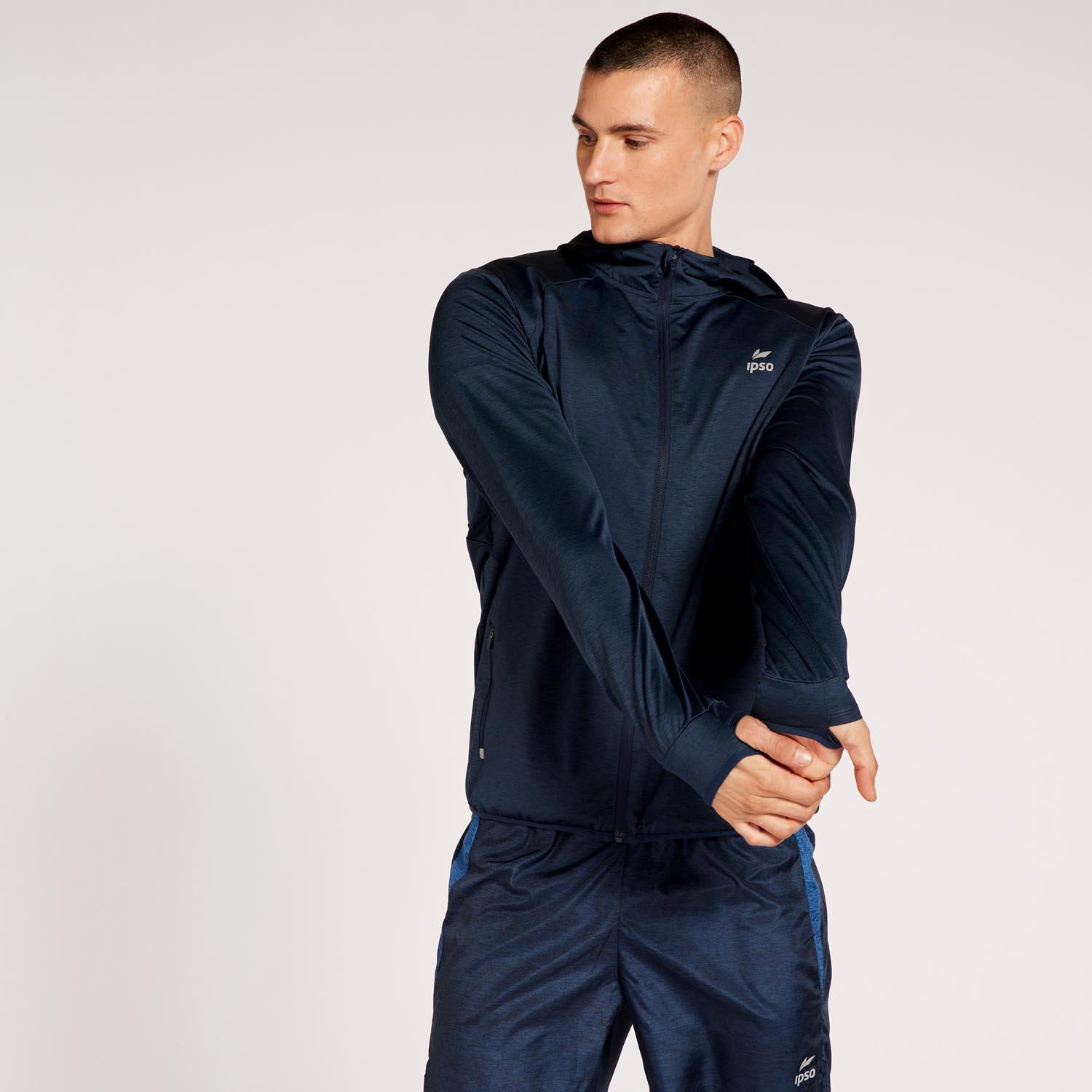 Ipso Combi 1 - Bleu Marine - Sweat-shirt de course à pied pour hommes sports taille 2XL