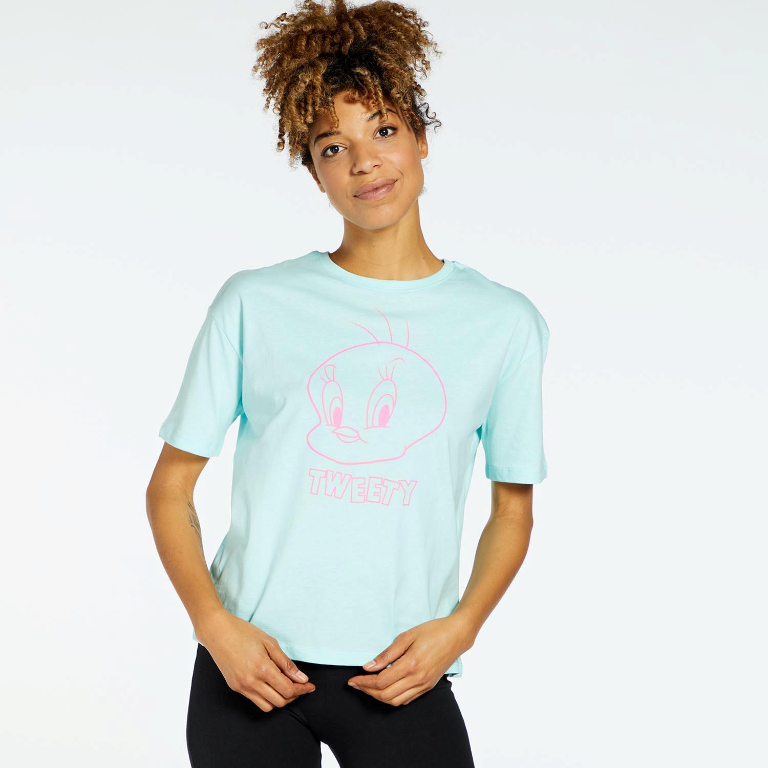 005809-wa L.toones Sra Camiseta M/c Piolin Excl - BLEU sports taille XL