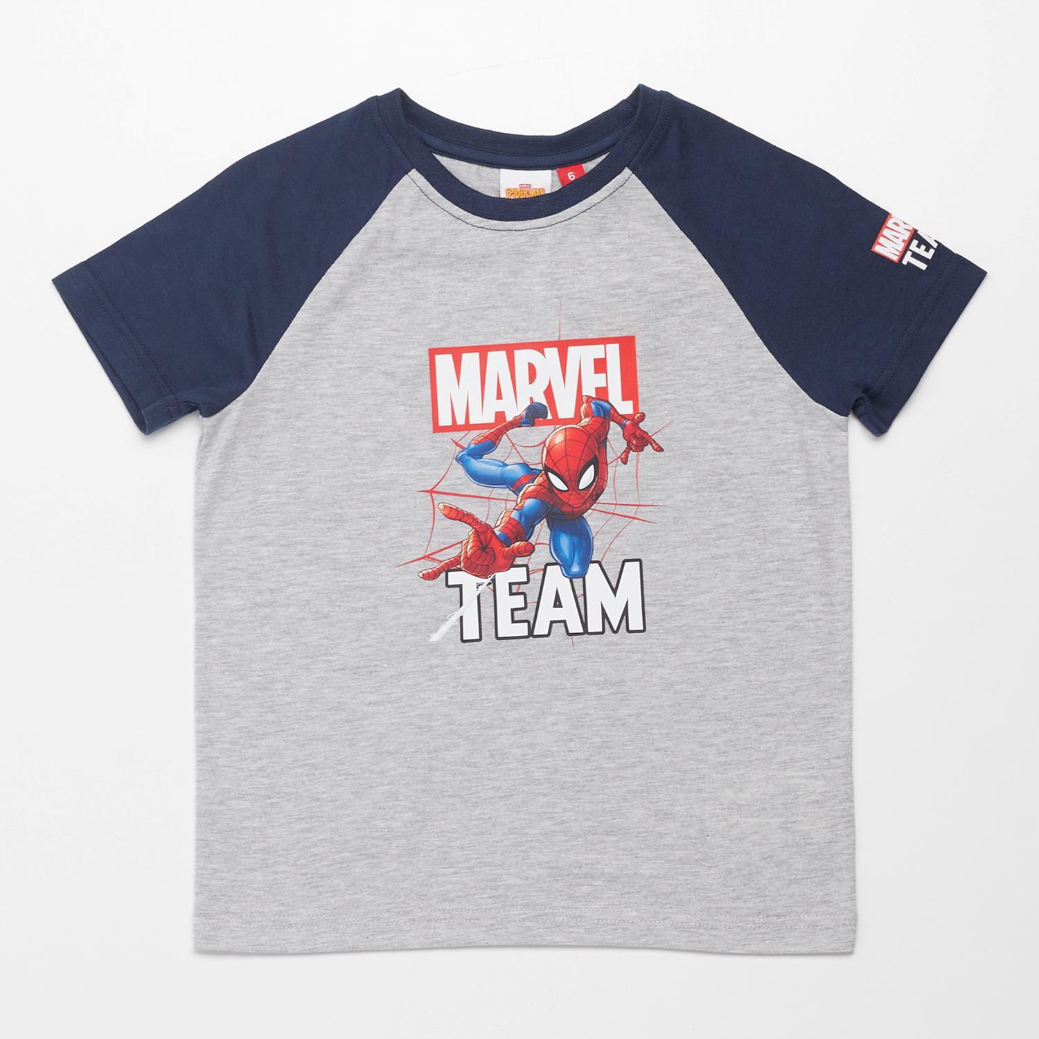 Camiseta Spiderman - Gris - Camiseta Niño Marvel talla 8