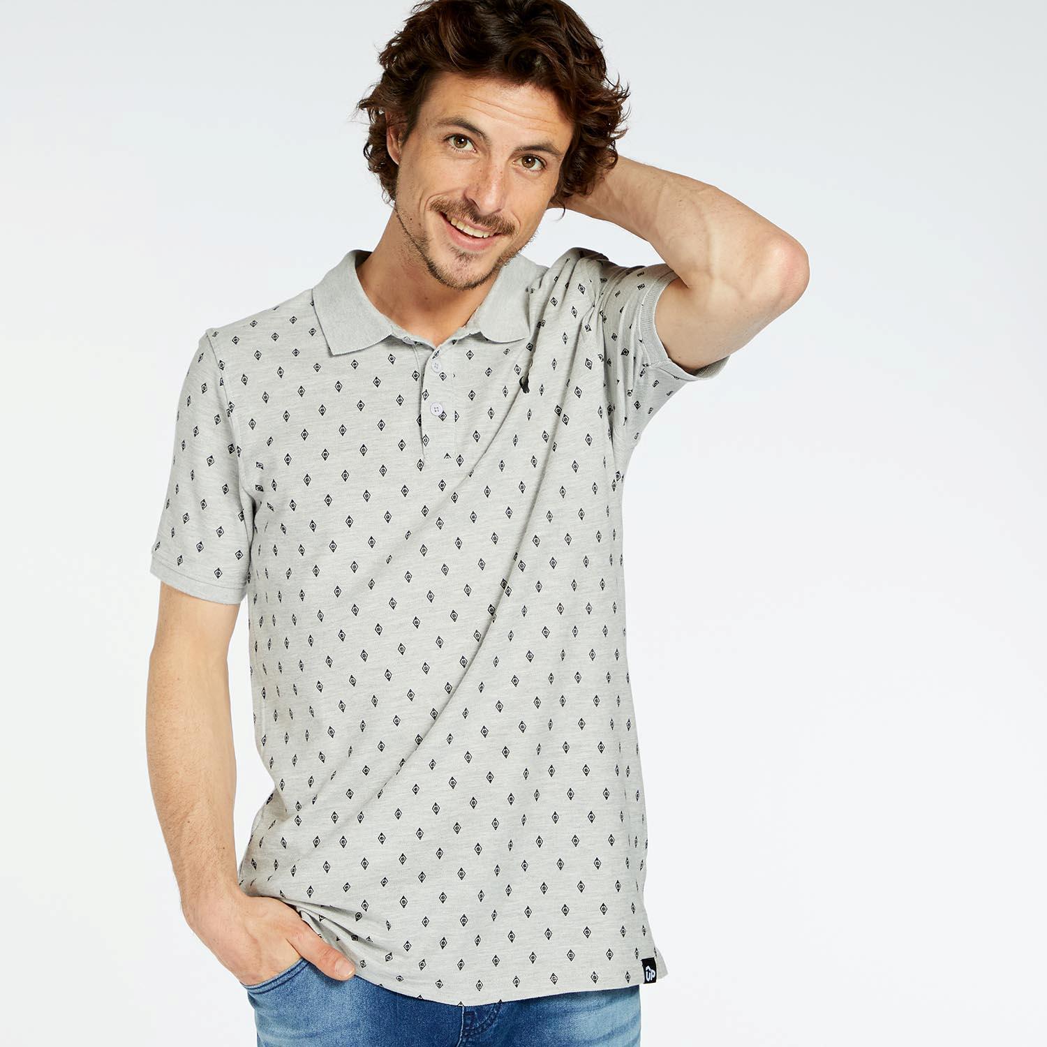 Basic Cro Polo M/c Pique - GRIS sports taille 2XL