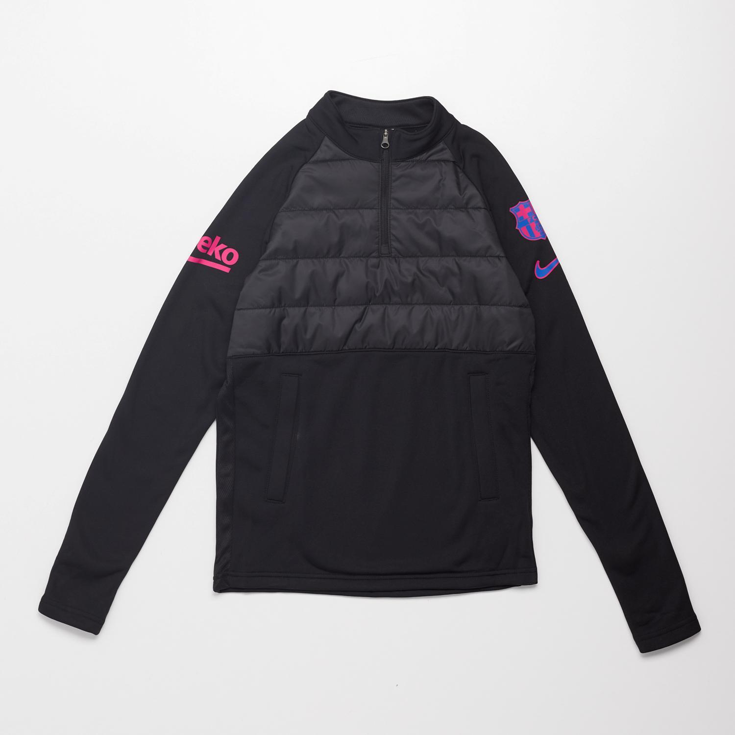 FCB Strike - Negro - Sudadera Fútbol Chico talla 8