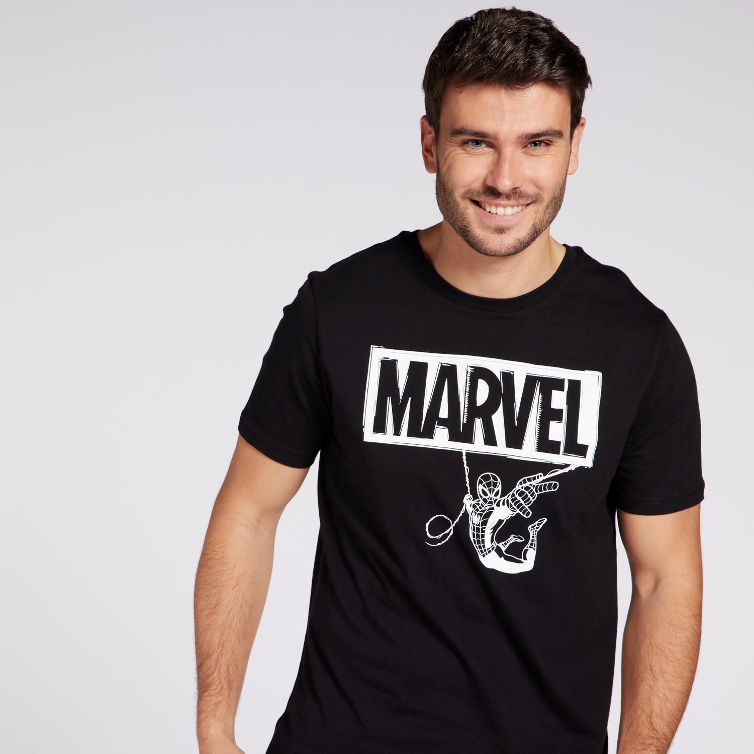 Camiseta Spiderman - Negro - Camisetas Hombre Disney talla S