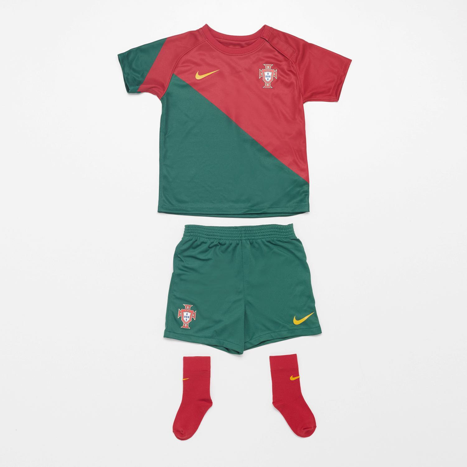 Equipación Portugal 1º Equipación 22/23 - Rojo - Equipación Fútbol Bebé talla 18M