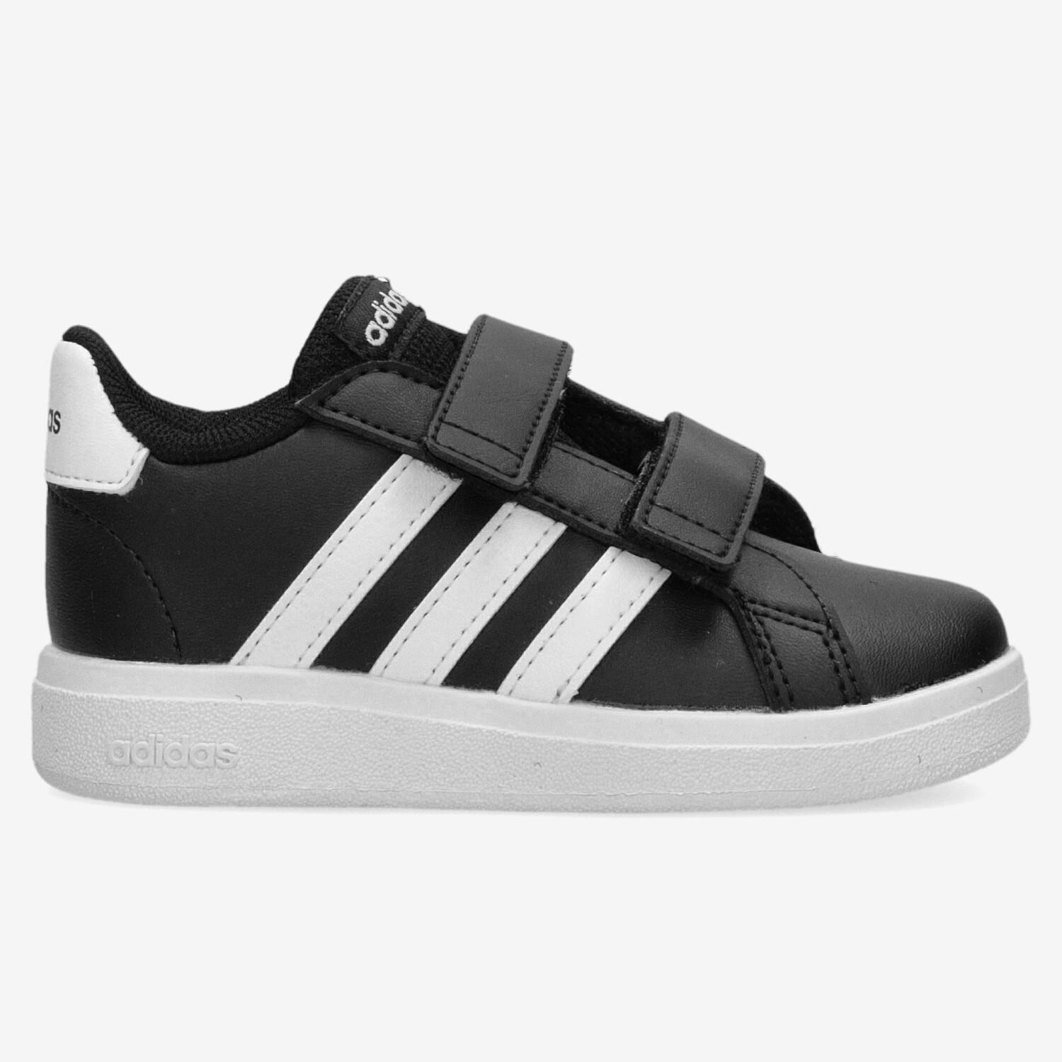 adidas Grand Court 2.0 - Negro - Zapatillas Velcro Niño MKP talla 20